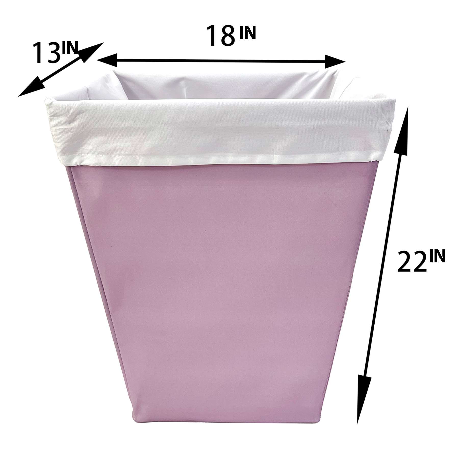 Rectangle Tapered Laundry Hamper, Lavender