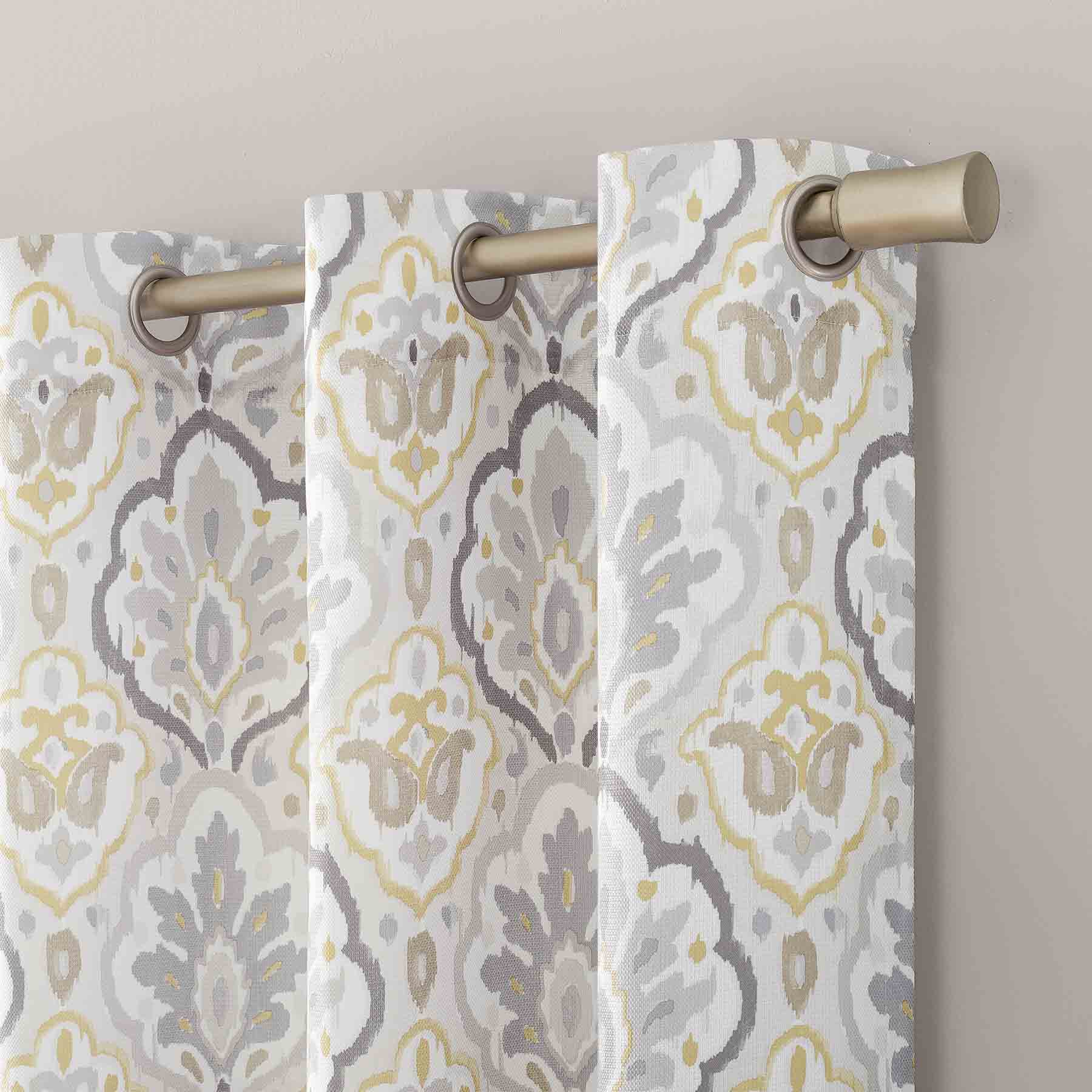Ferrara Cream Grommet Light Filtering Curtain Panel, 84"