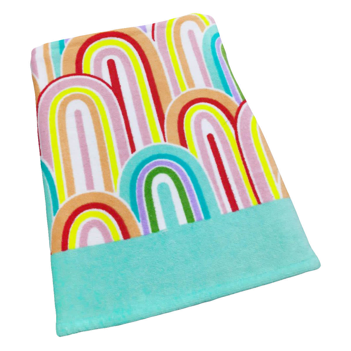 Oh Joy! Multi Rainbow Beach Towel, 34x64