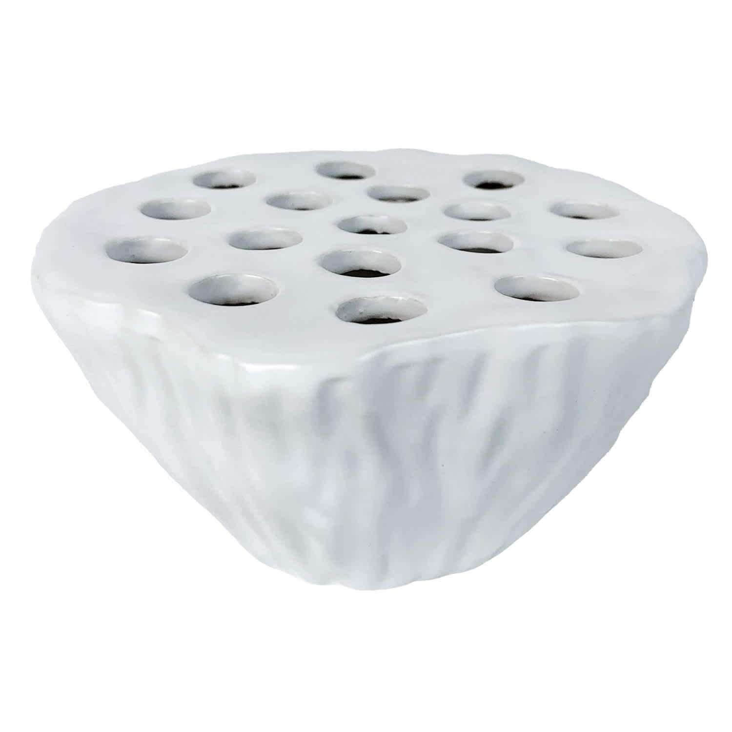 Found & Fable White Lotus Ceramic Vase, 3"