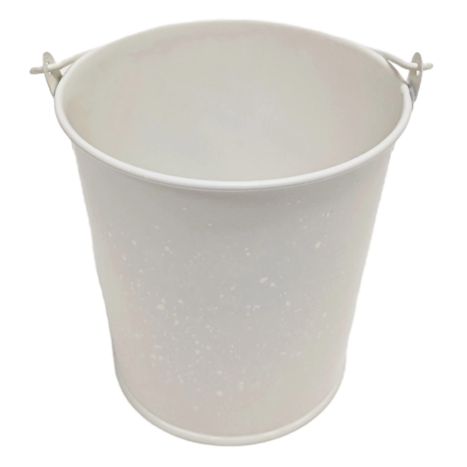 White Metal Bucket, 4"