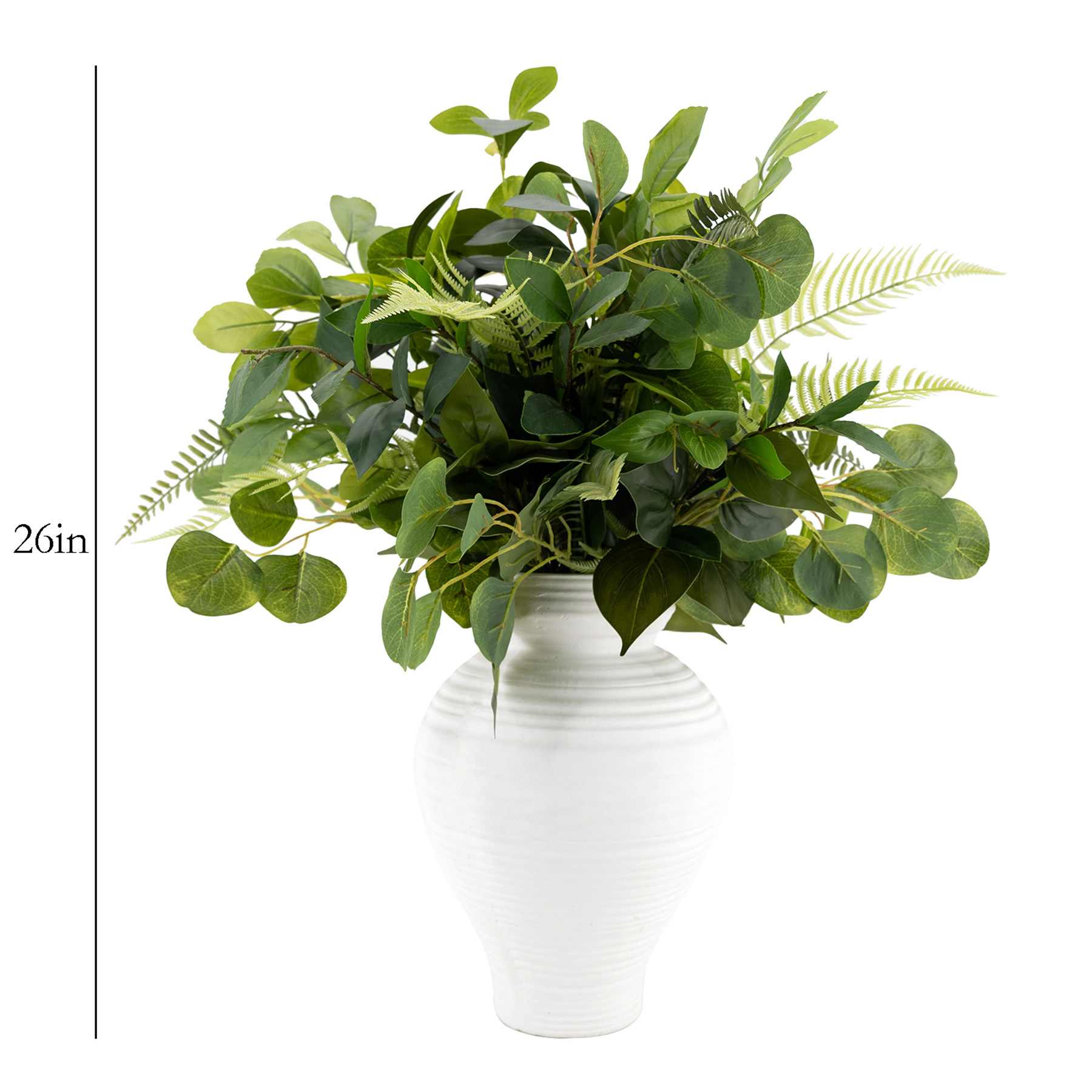 Greenery Arrangement in MGO Pot, 26"