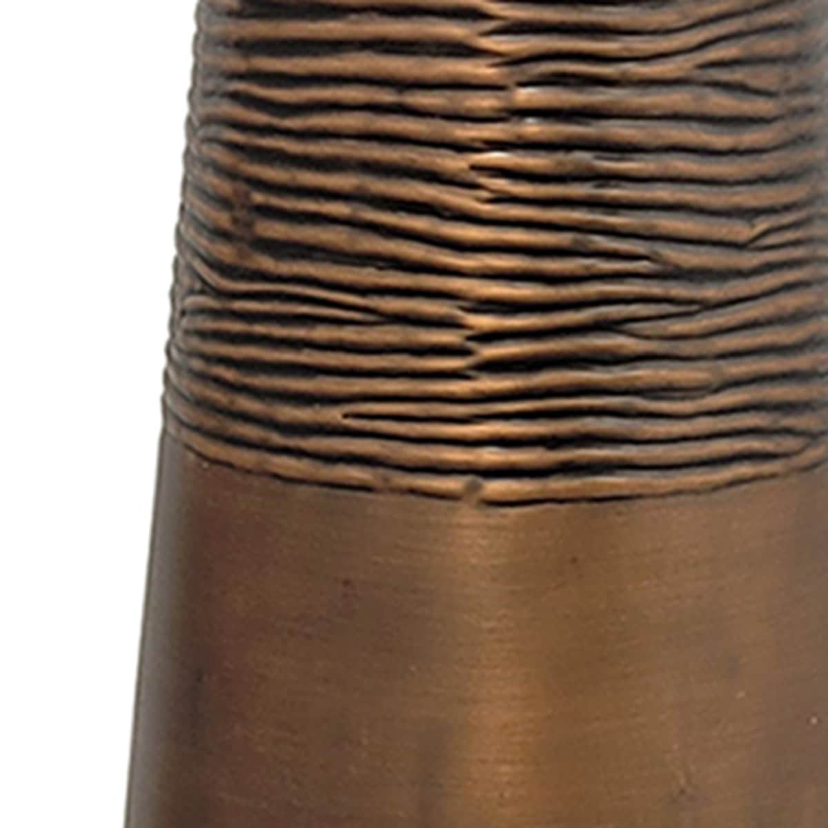 Orange Metal Oversized Vase, 29"