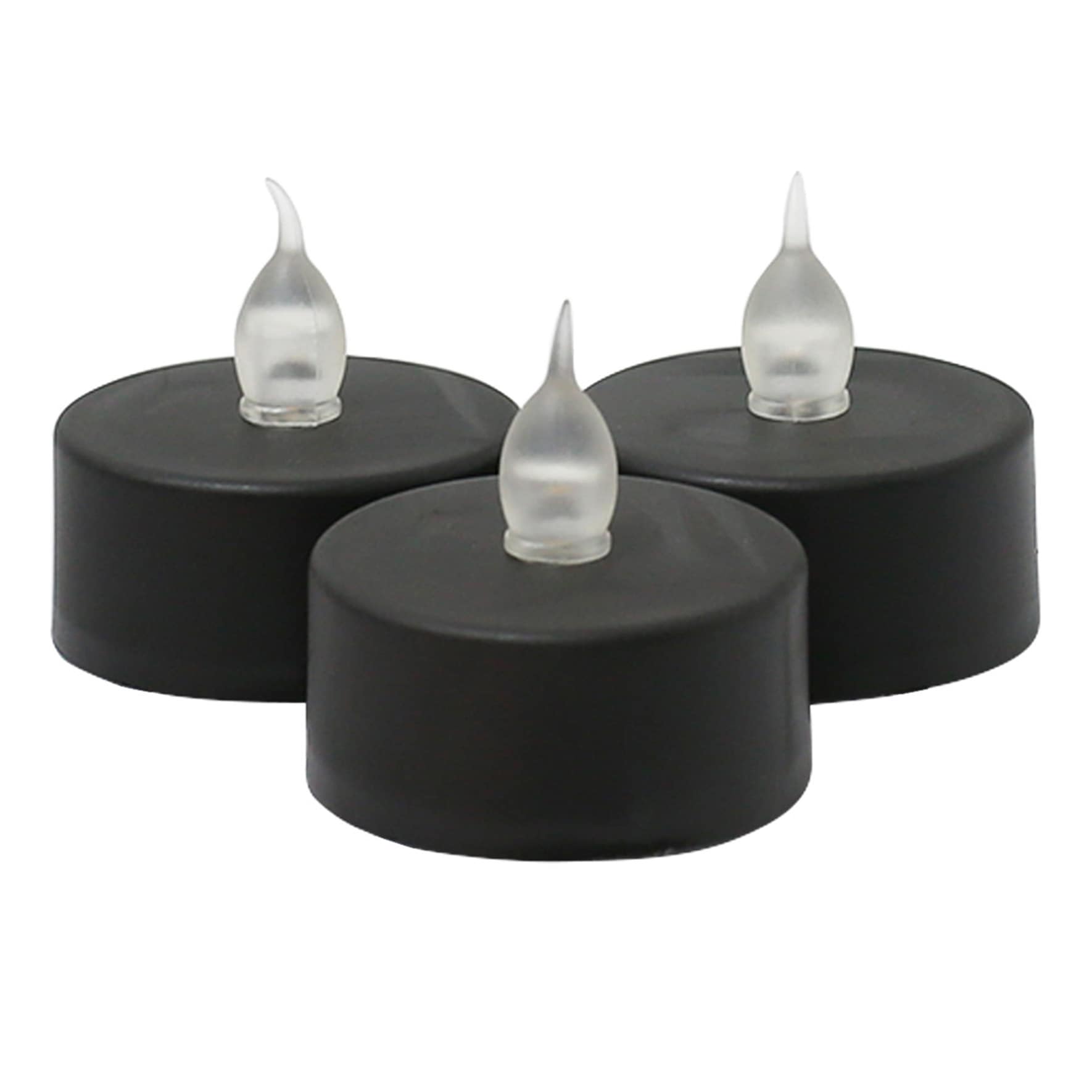 3-Pack Black LED Tealight Candles