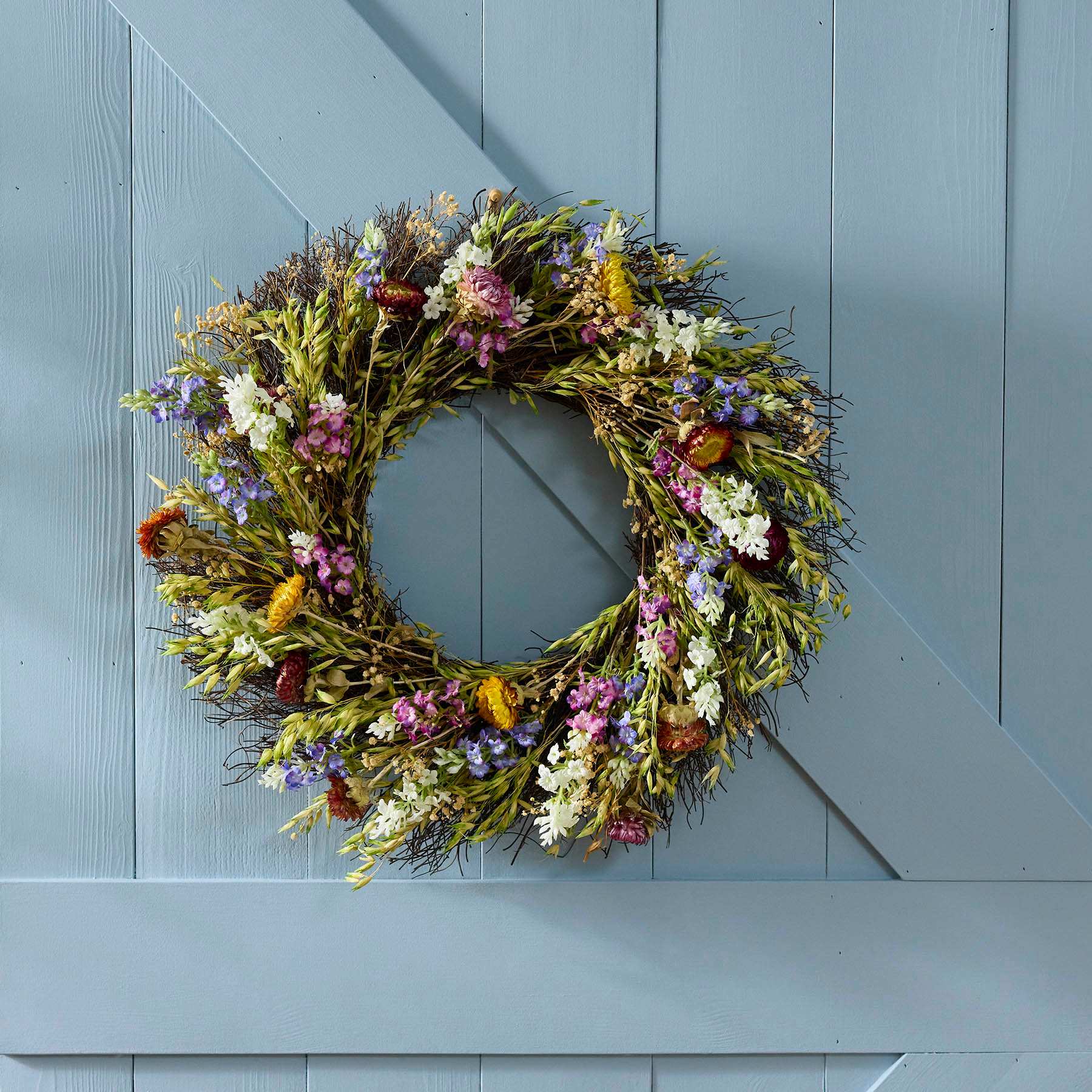 Willow Crossley Mixed Dried Floral Wreath, 22"