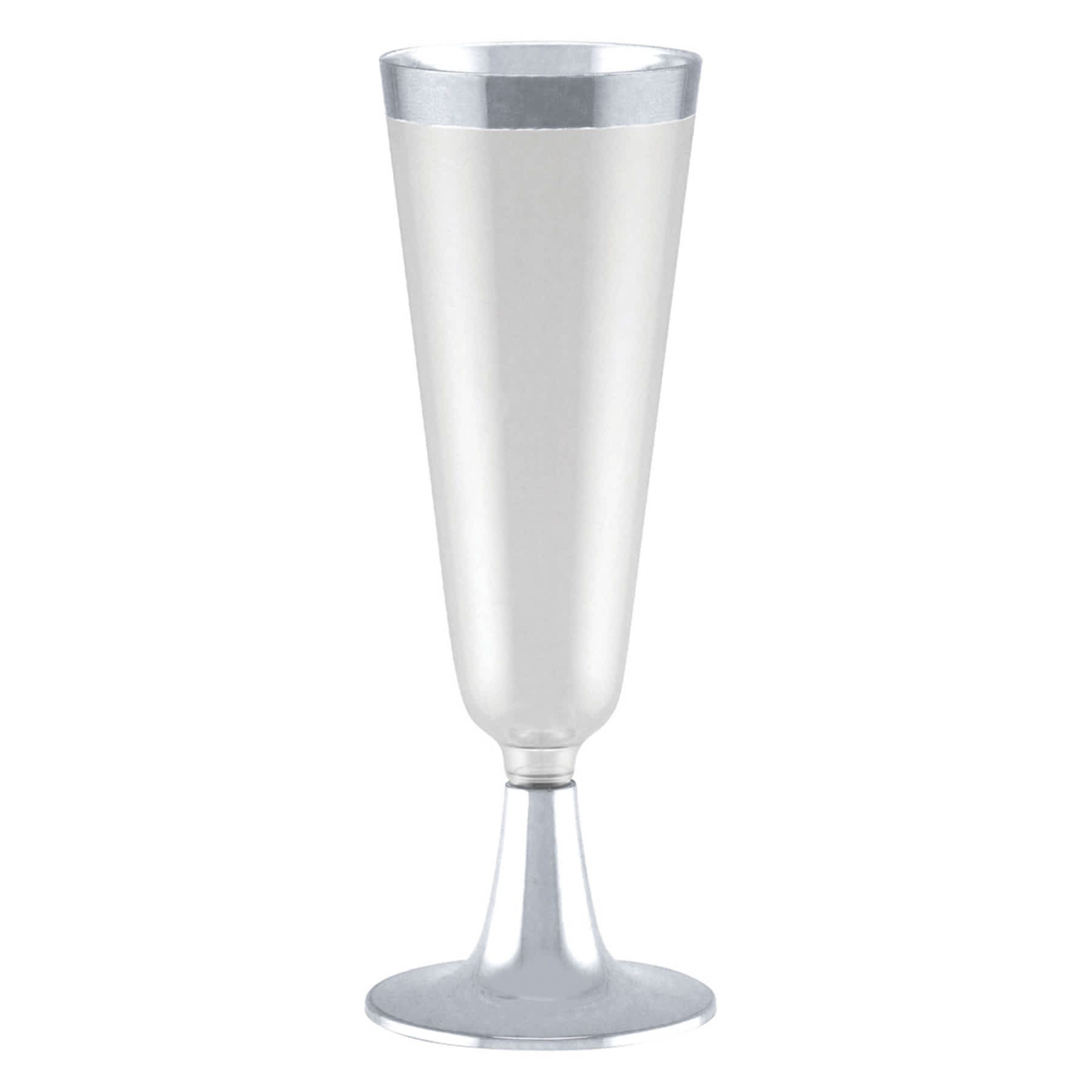 8-Count Silver Champagne Flutes, 5oz