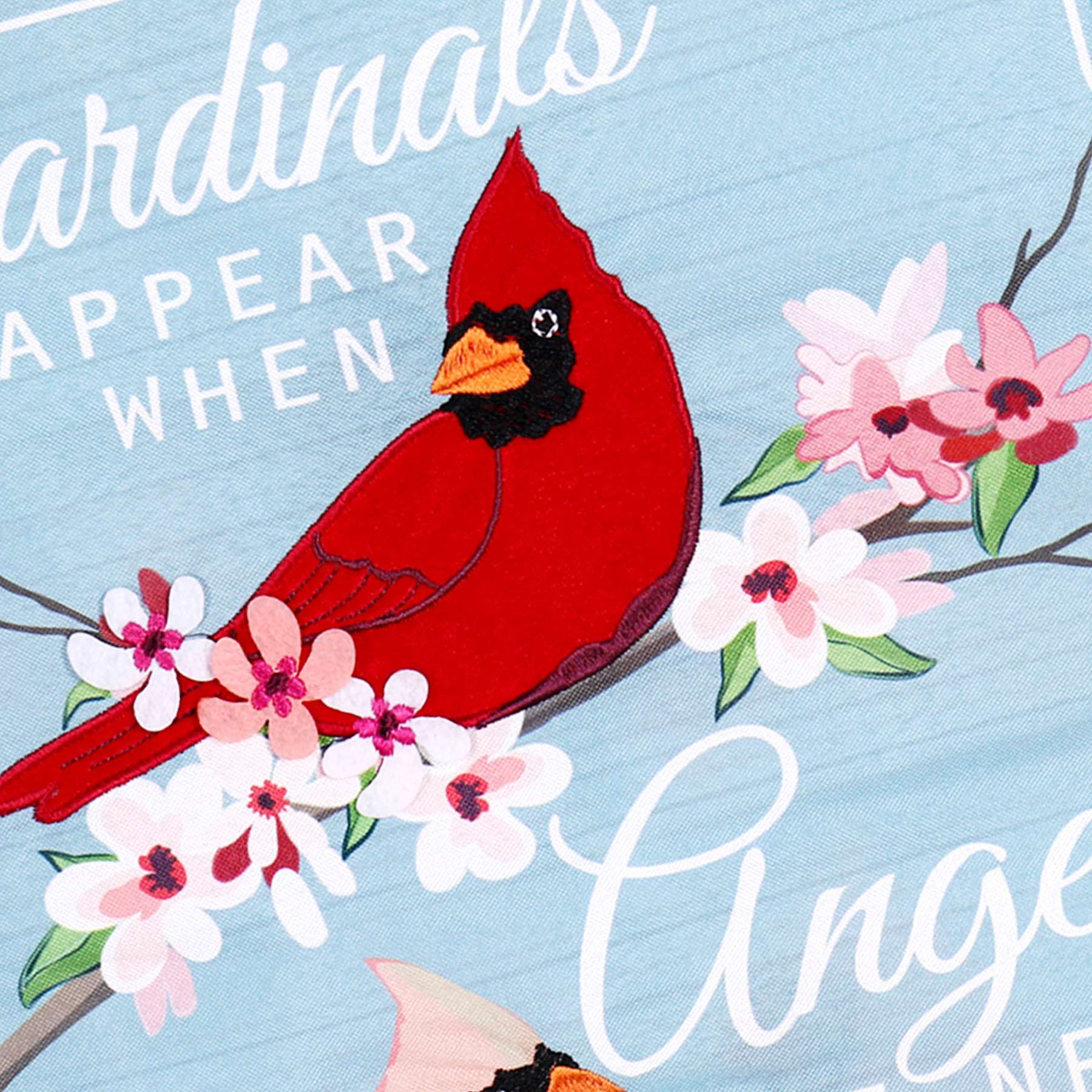 Cardinals Appear When Angels are Near Garden Flag, 18"