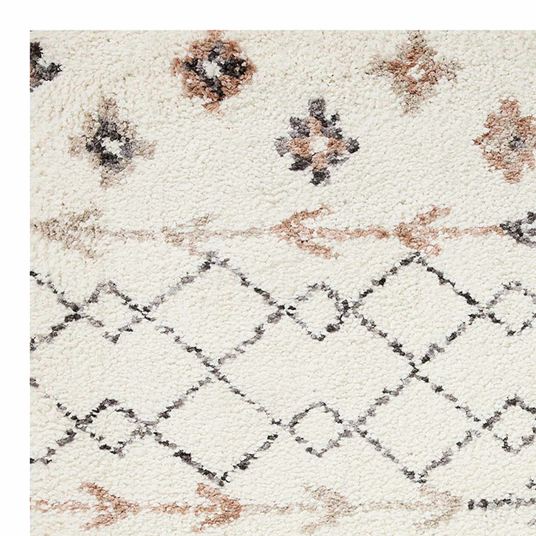 (C184) Found & Fable Alton Ivory Shag Area Rug, 5x7