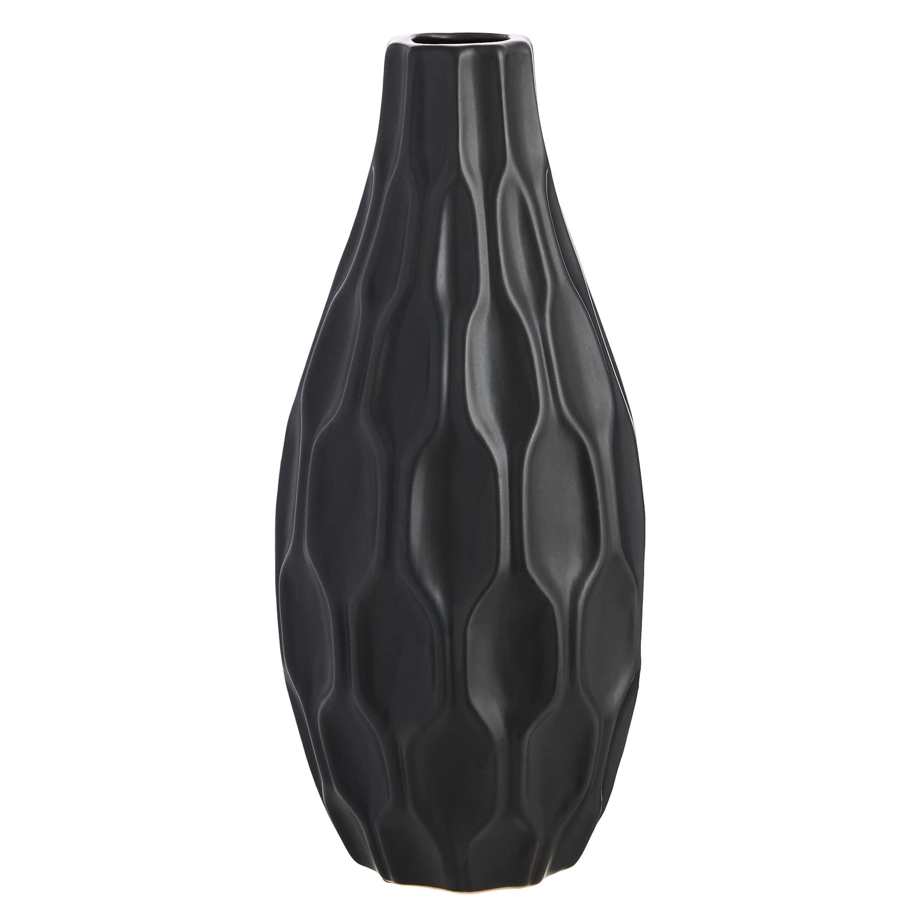 Katherine Matte Black Vase, 15"