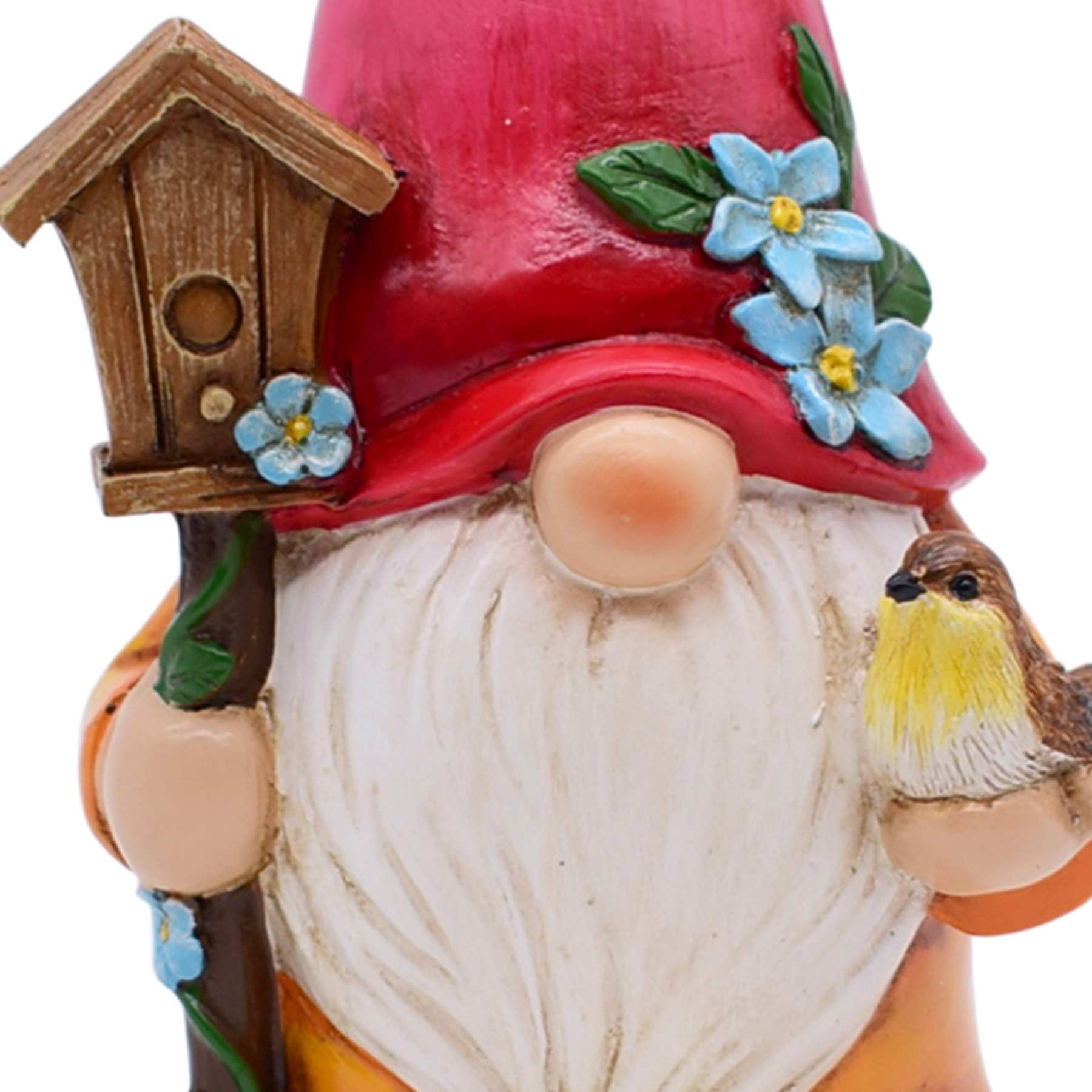 Red Gnome Outdoor Garden Statue, 6.1"