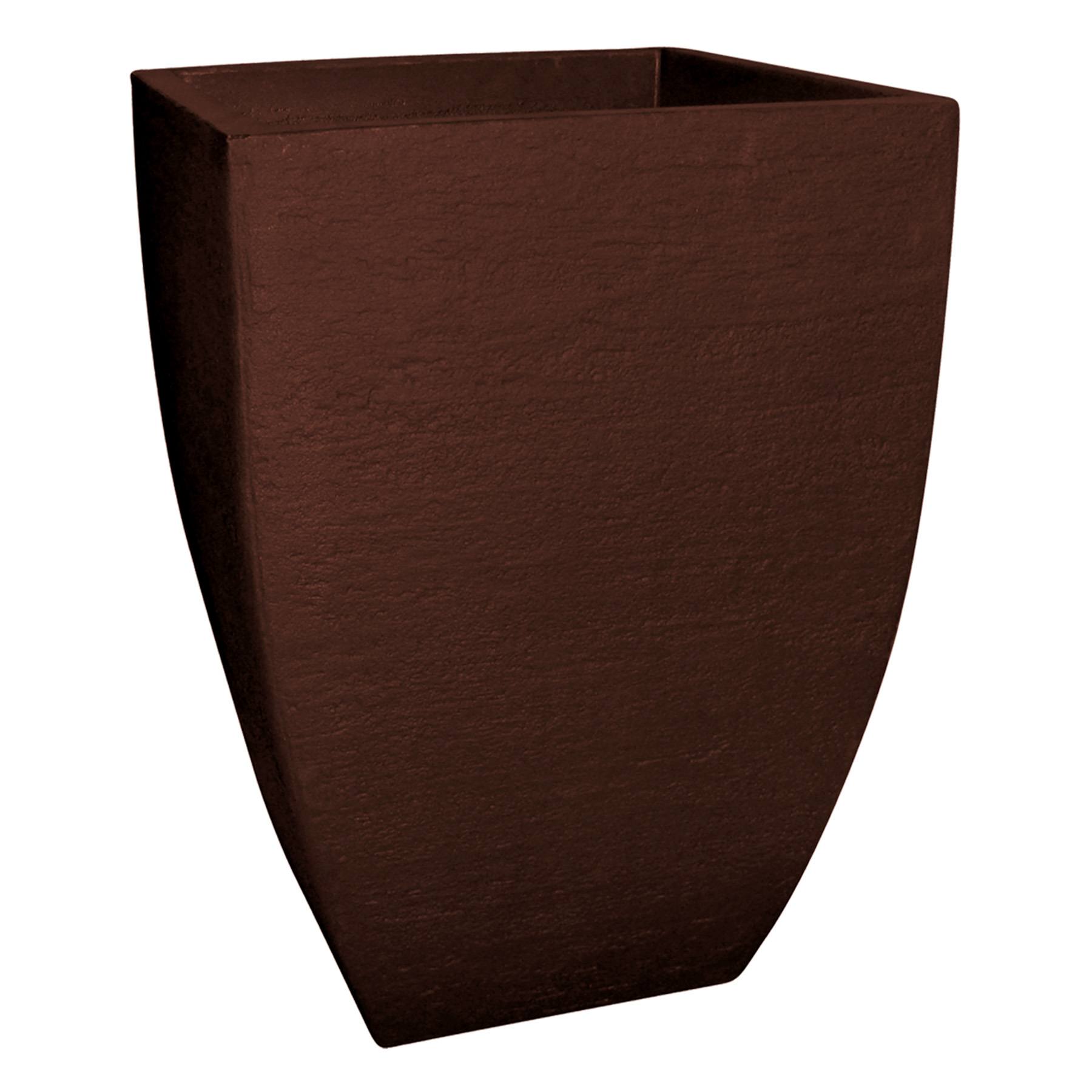 Burgundy Round & Square Planter, 18.5"