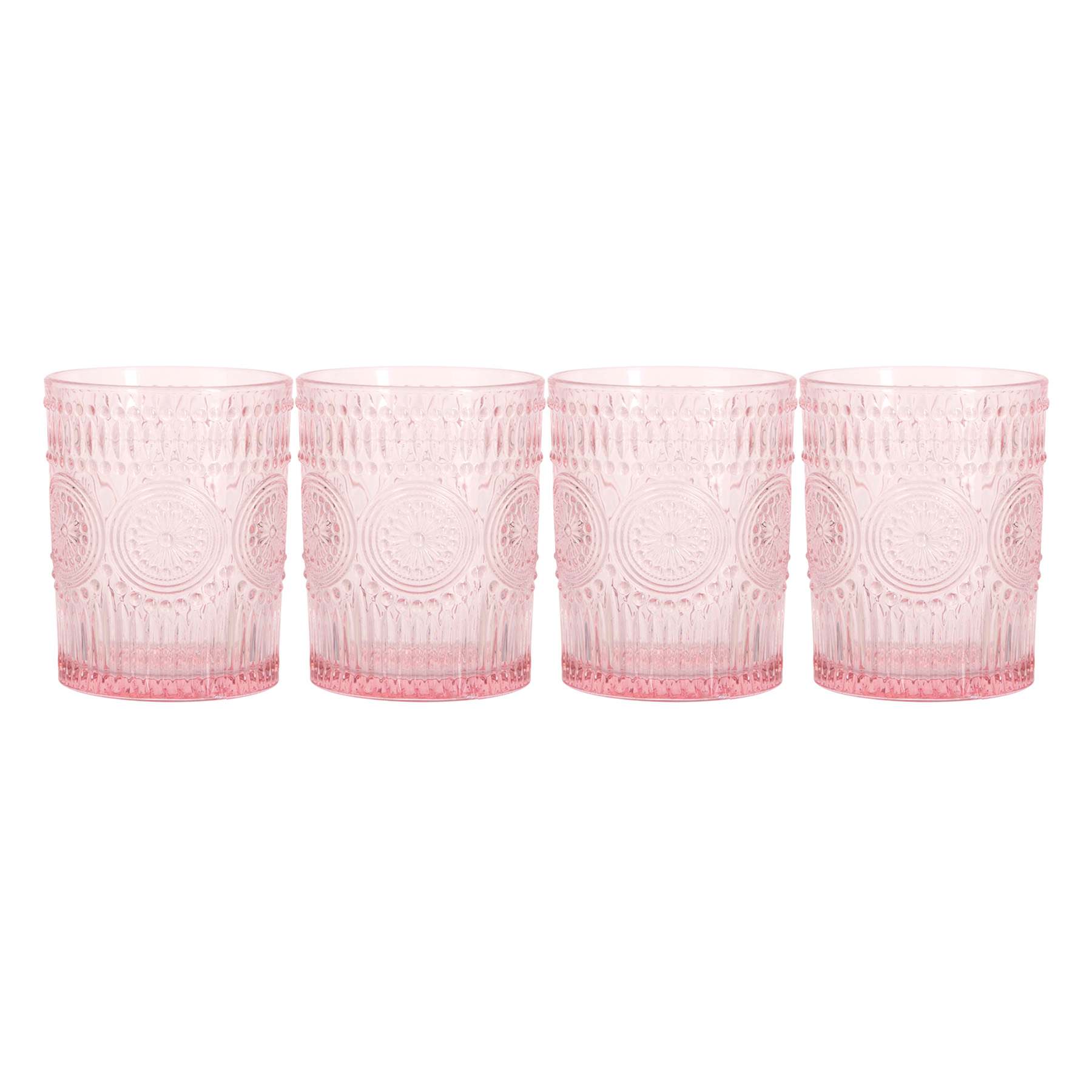 Set of 4 Circa Blush Double Old Fashioned Glasses, 10oz