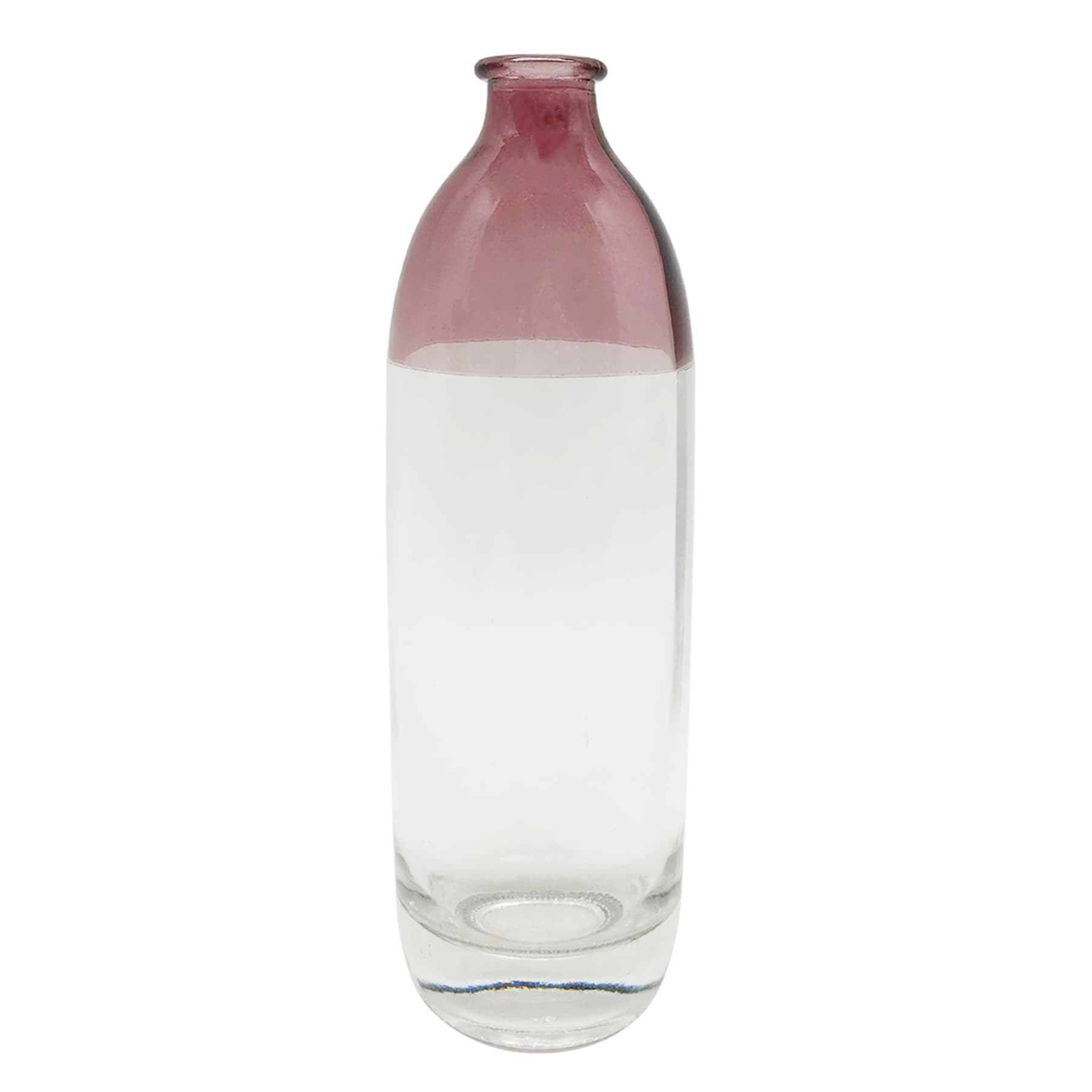 Purple Clear Glass Vase, 8"