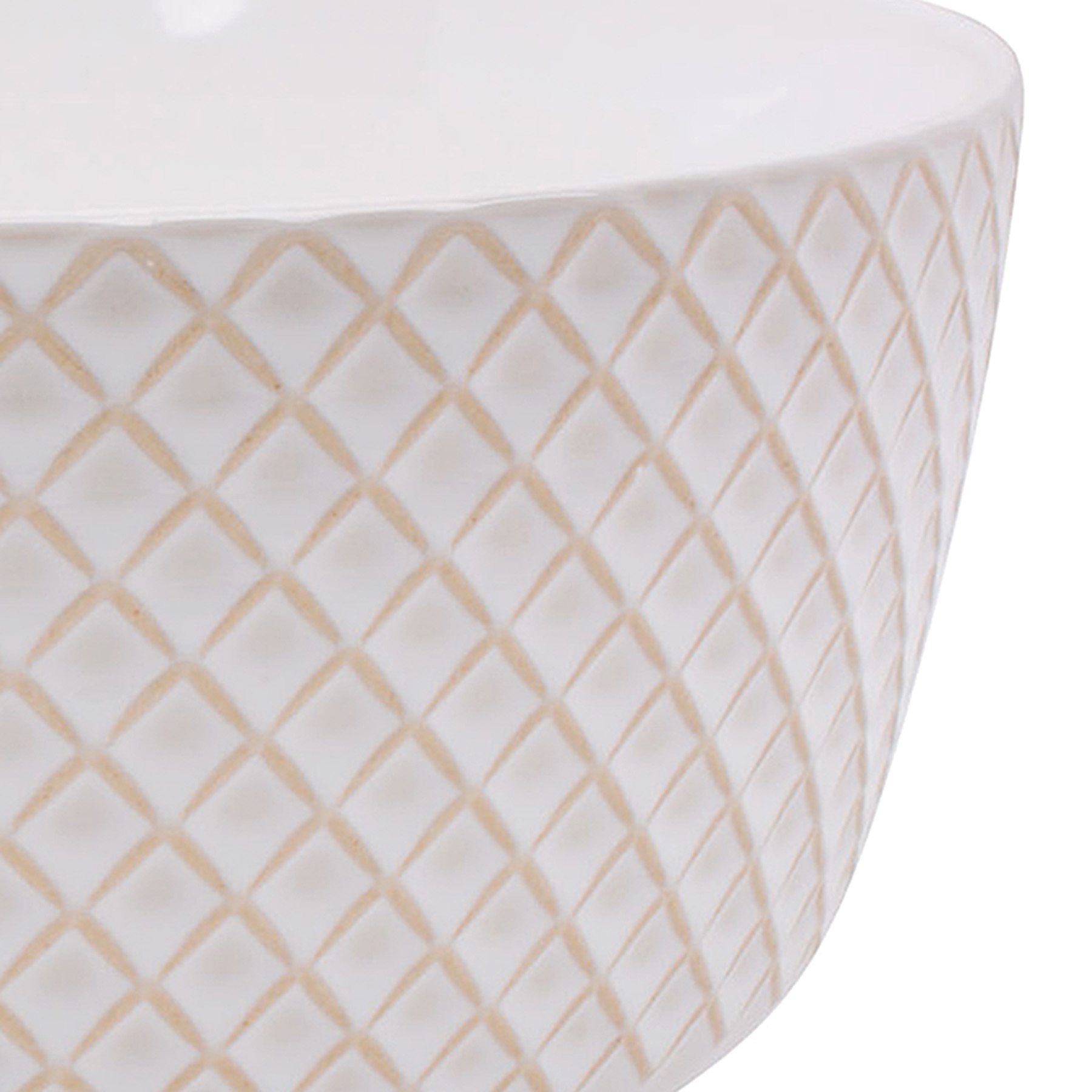 Honeybloom Pasadena White Serving Bowl,10"
