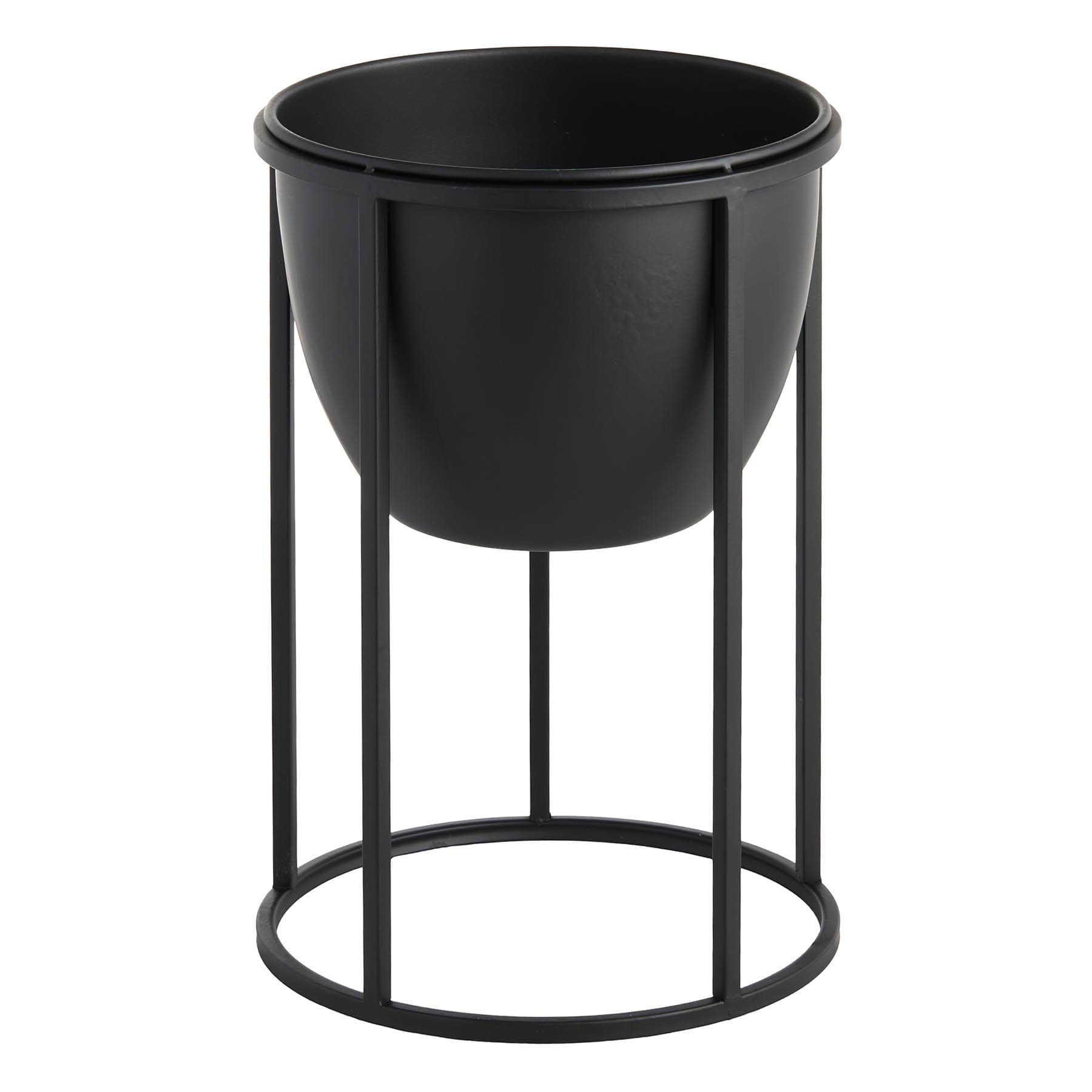 Crosby St. Black Metal Planter Stand, Small