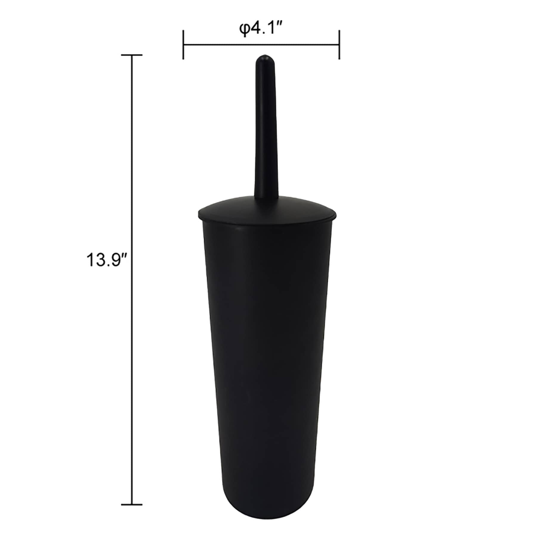 Bren Black Plastic Toilet Bowl Brush, 14"