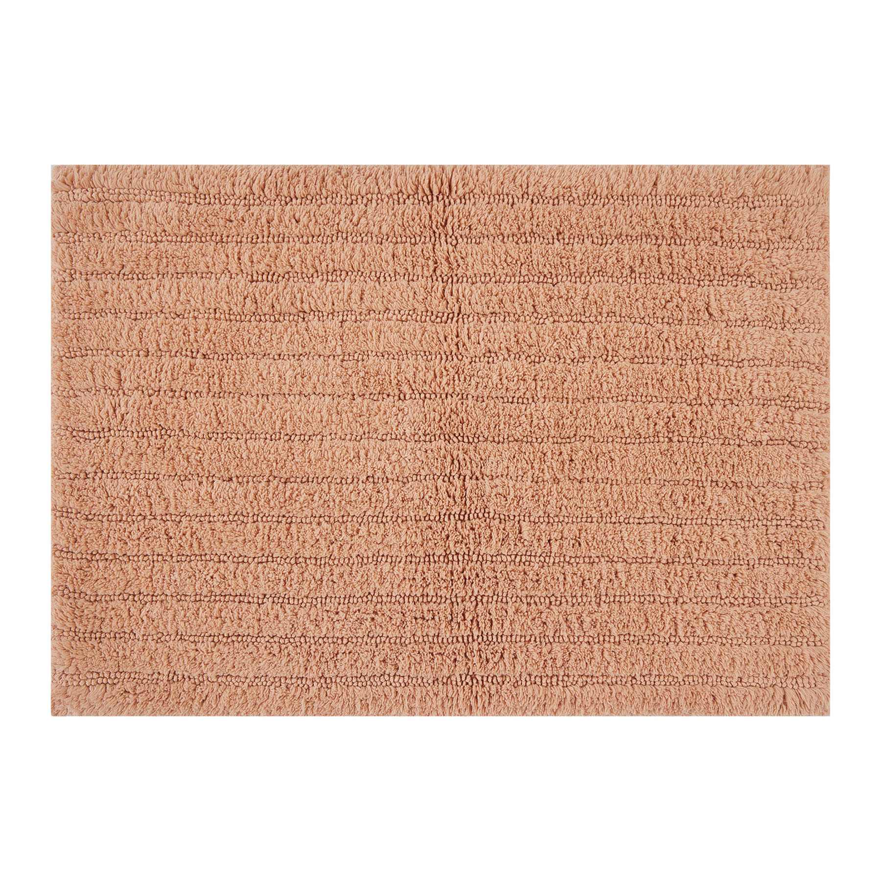 Found & Fable Coral Striped High-Low Bath Rug, 17x24