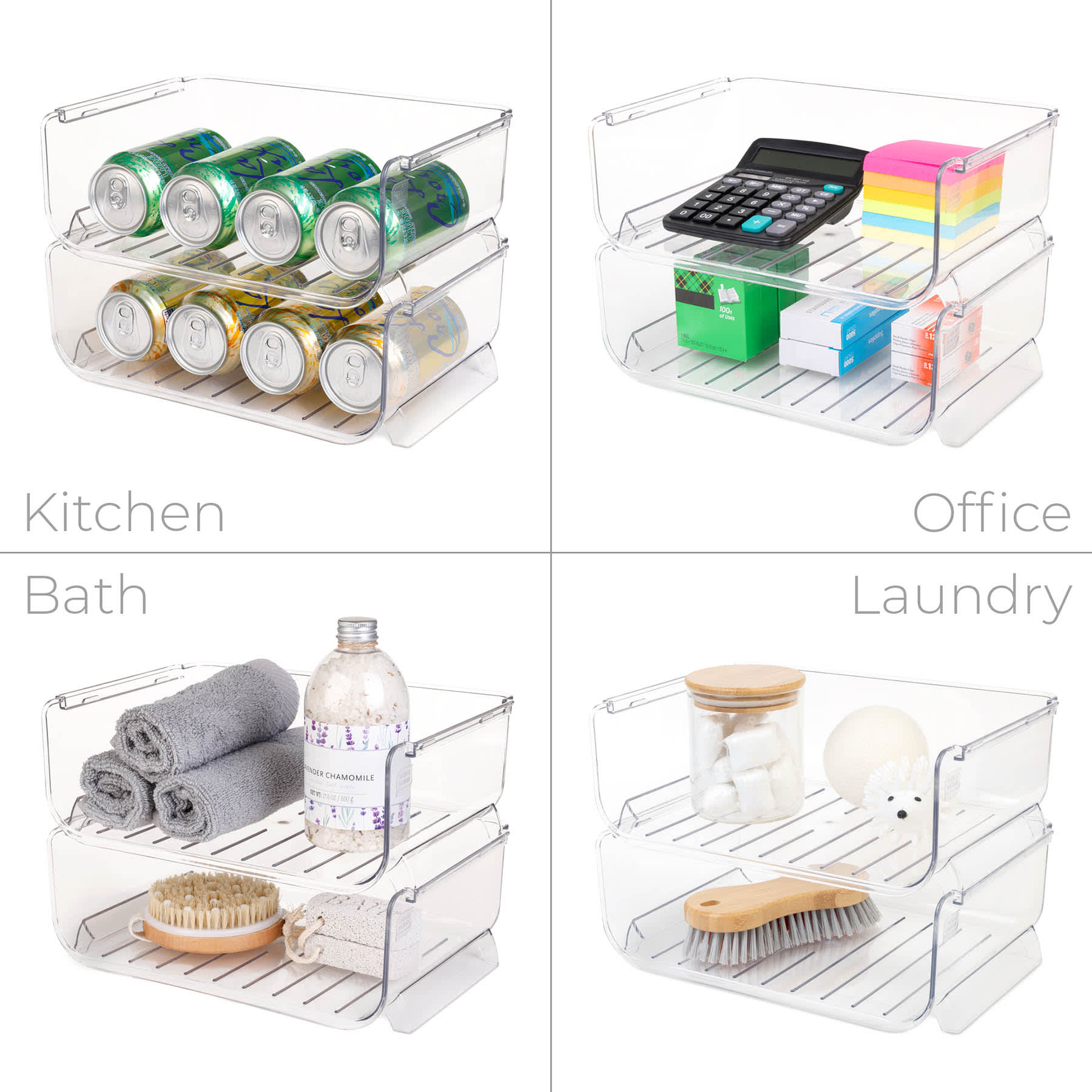 Water Bottle & Travel Mug Organizer, Clear