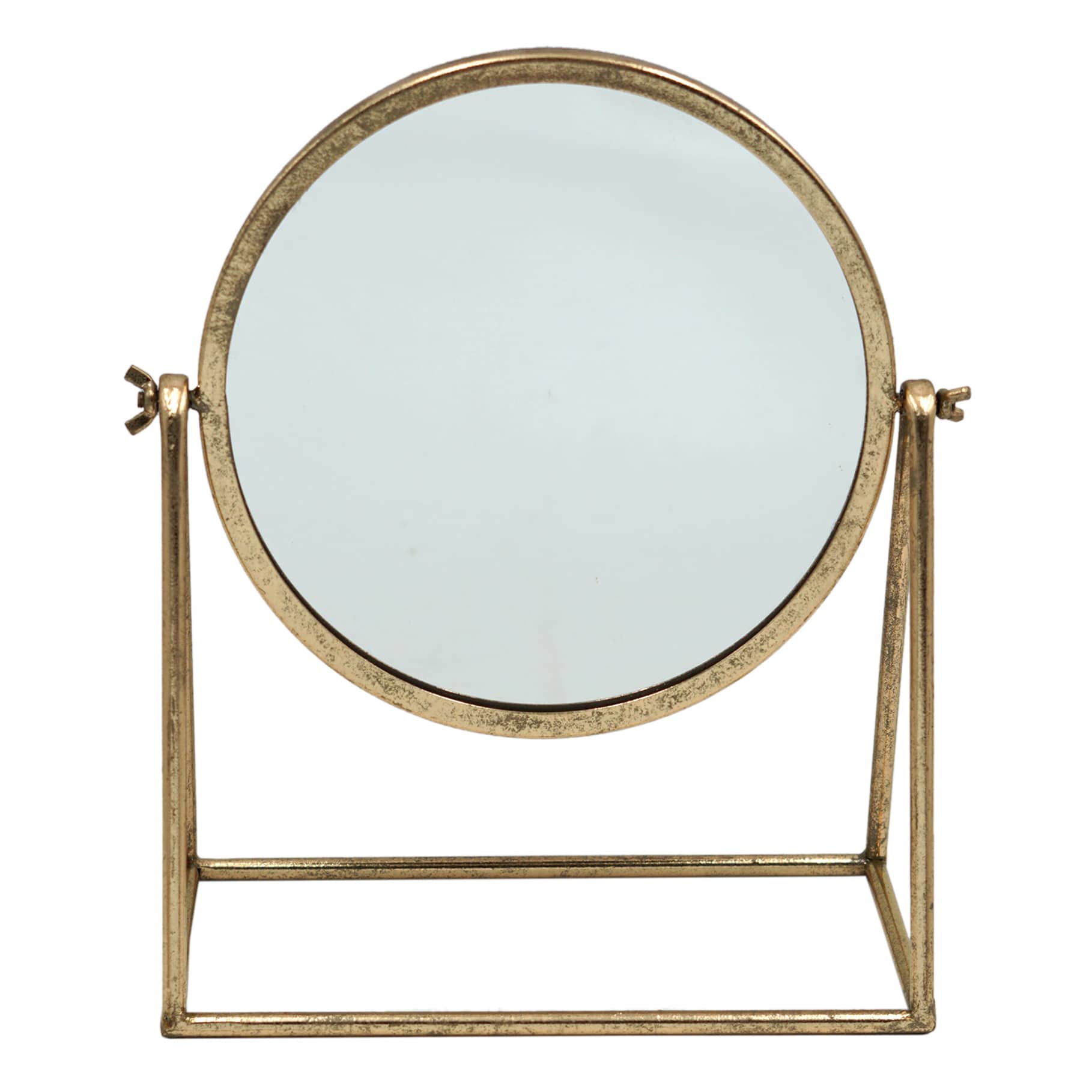 Gold Metal Table Mirror