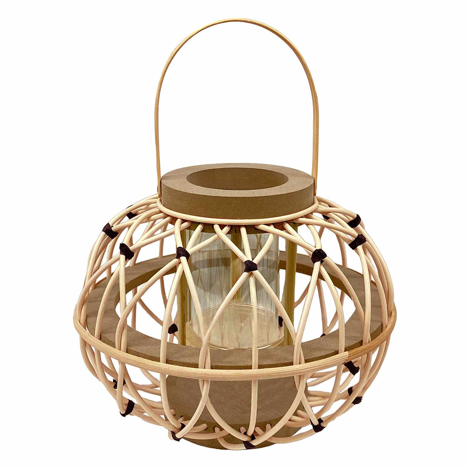 Tracey Boyd Round Rattan Lantern, 12x9.8