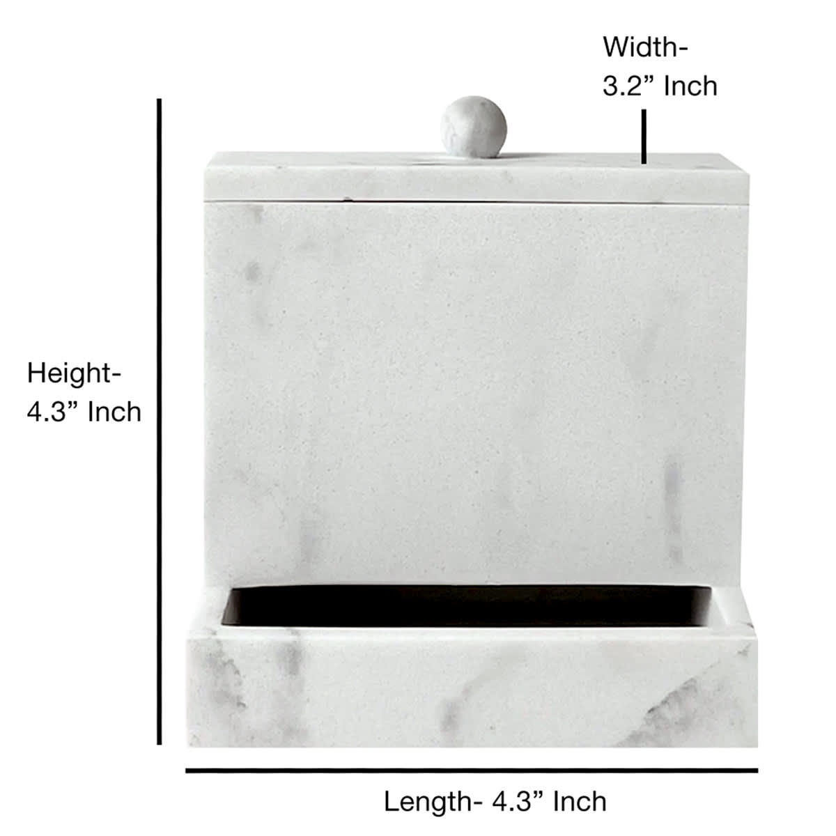 Marble Resin Q-Tip Box