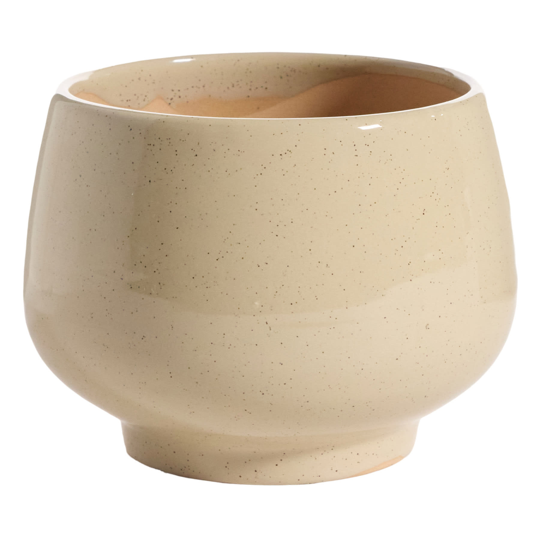 Honeybloom Indoor Ivy Beige Ceramic Planter, Small