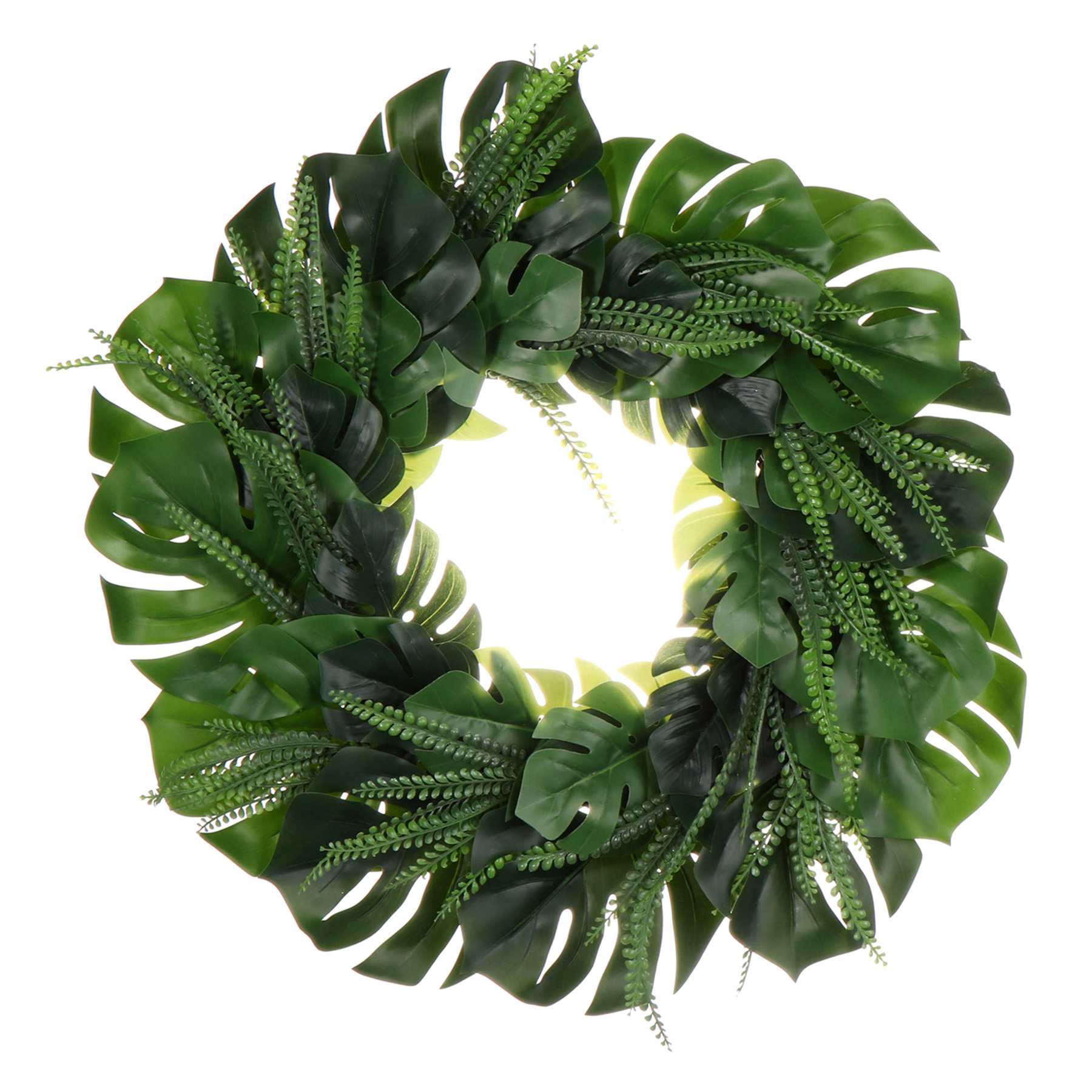 Monstera Rainforest Wreath, 22"