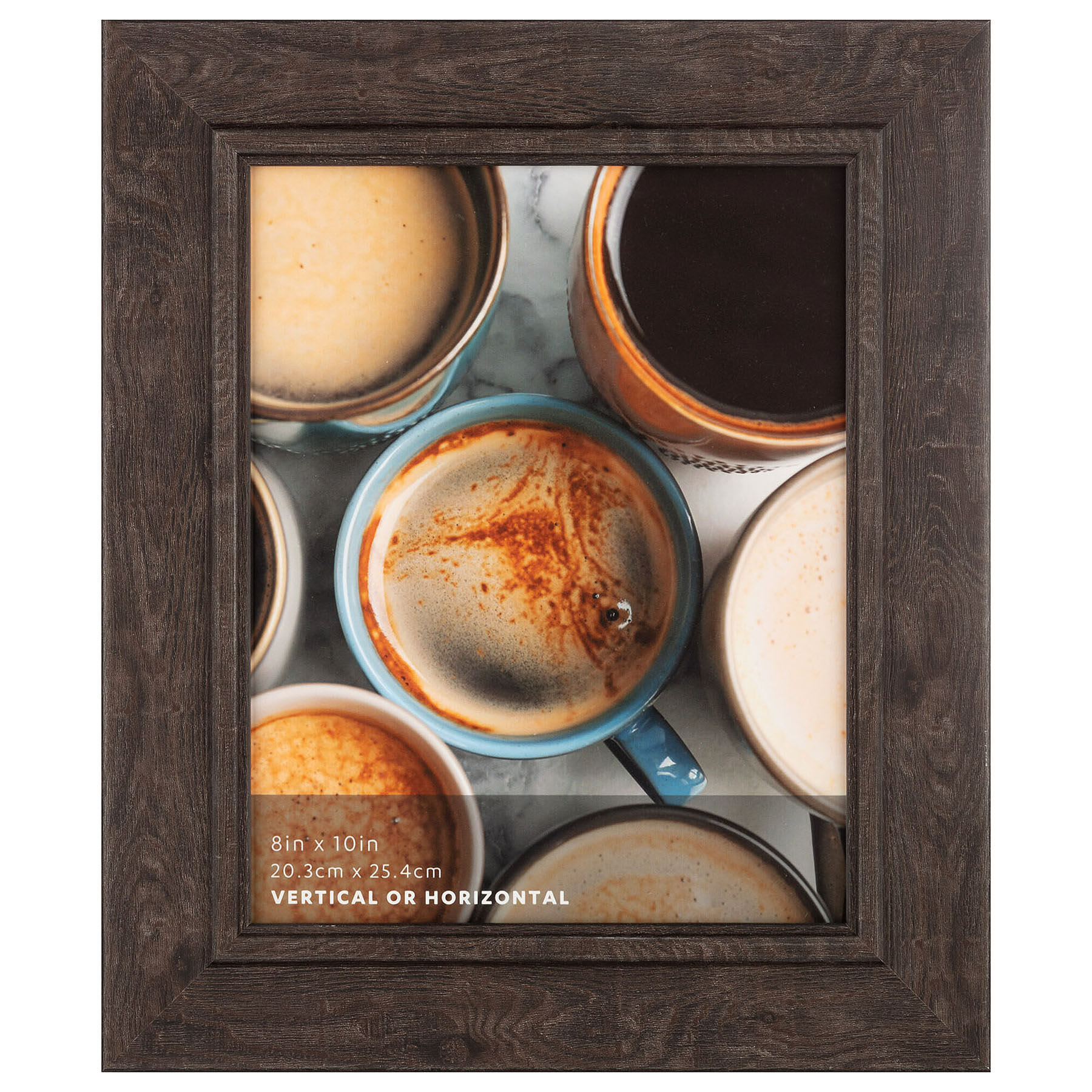Black Barn Wood Flat Profile with Inner Line Wall Frame, 8X10