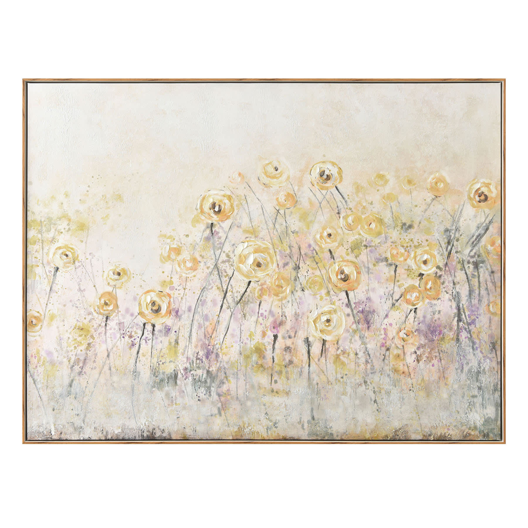 Honeybloom Framed Floral Canvas Wall Art, 48x36