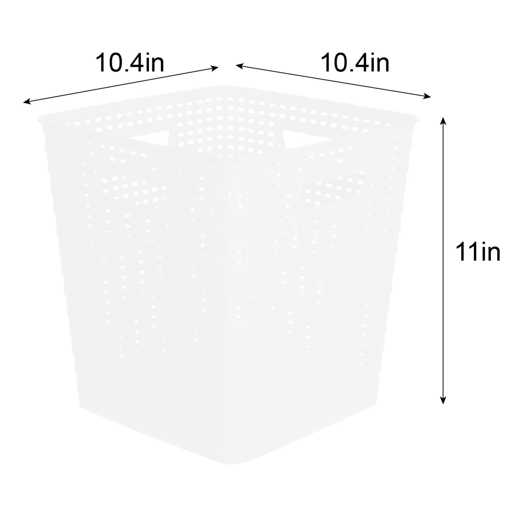 Crossover Weave Storage Basket, Bright White