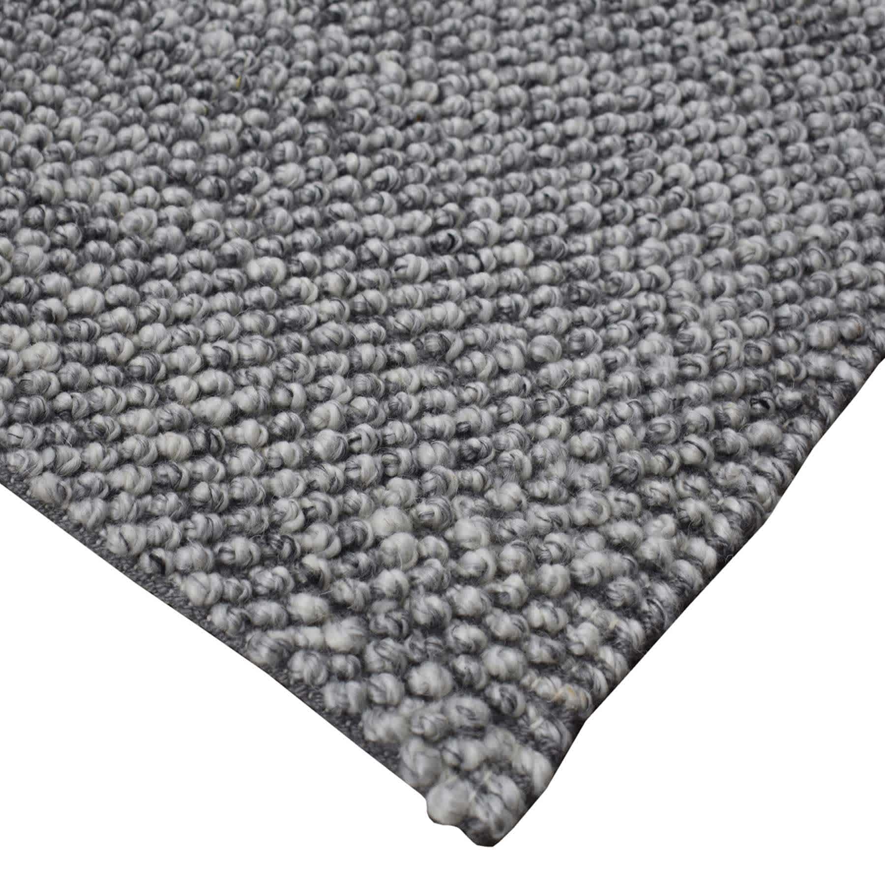 (B771) Crosby St. Gravel Grey Textured Area Rug, 5x7