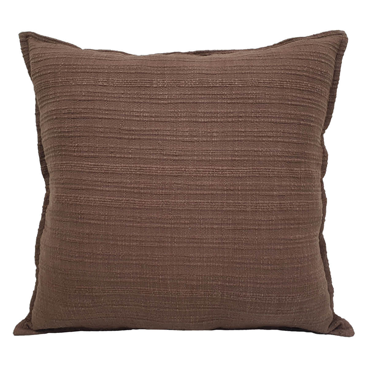 Honeybloom Brown Striped Slub Euro Throw Pillow, 24"