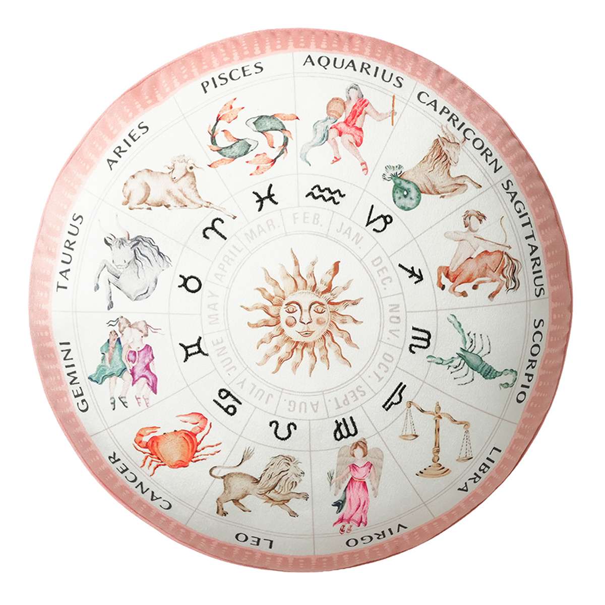 Astrology Round Throw Pillow