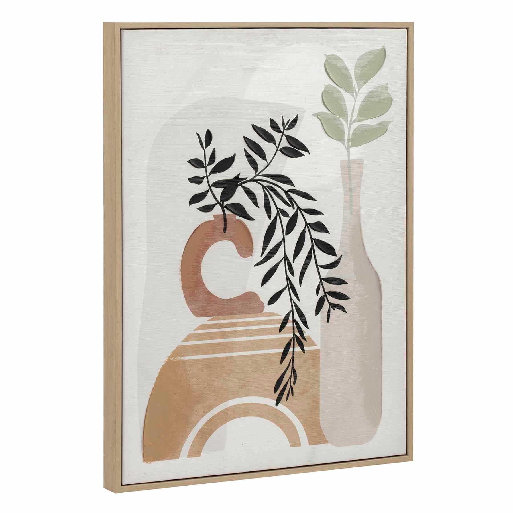 Soul Searcher Framed Vines in Base Canvas Wall Art, 18x24