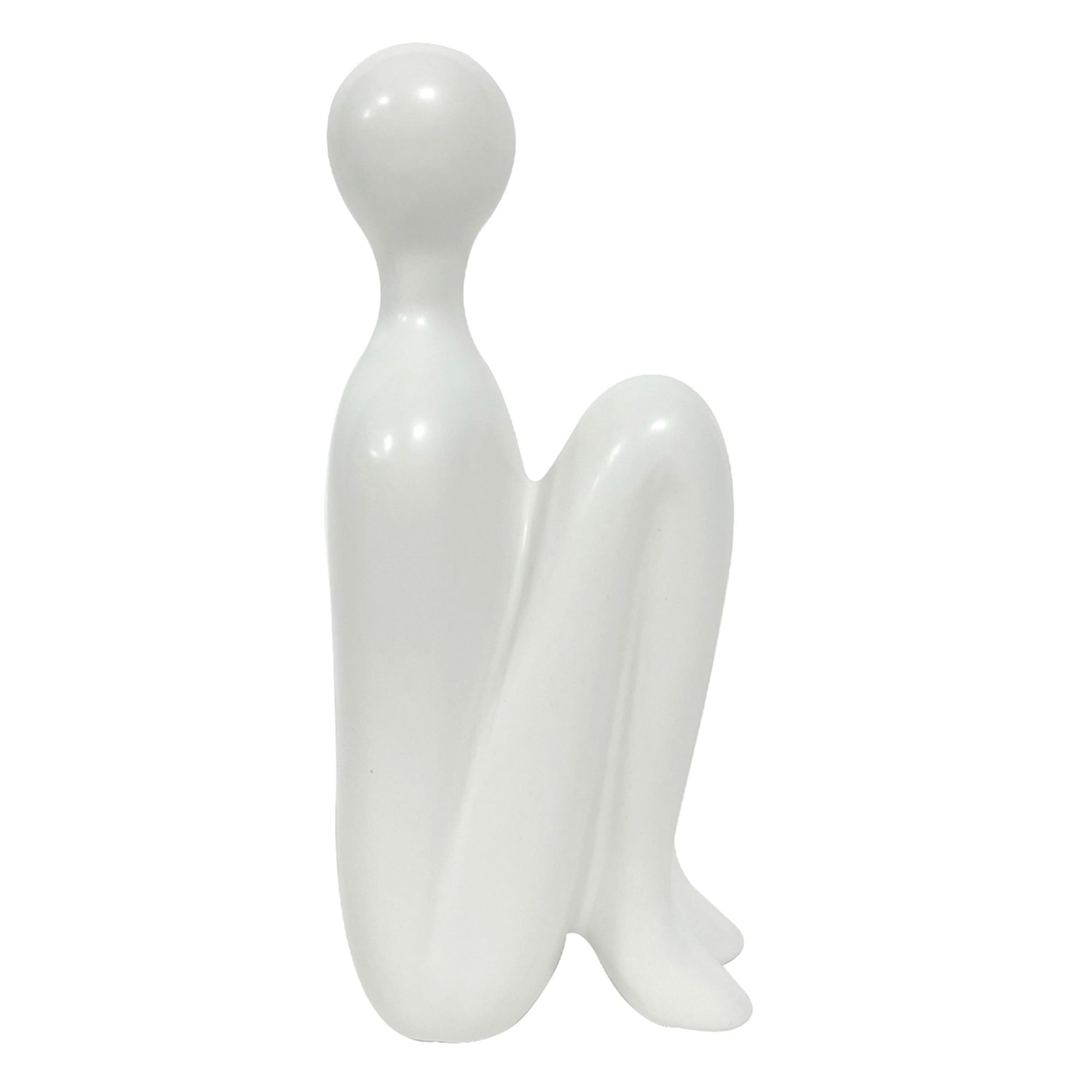 White Ceramic Human Figurine, 2.8x6