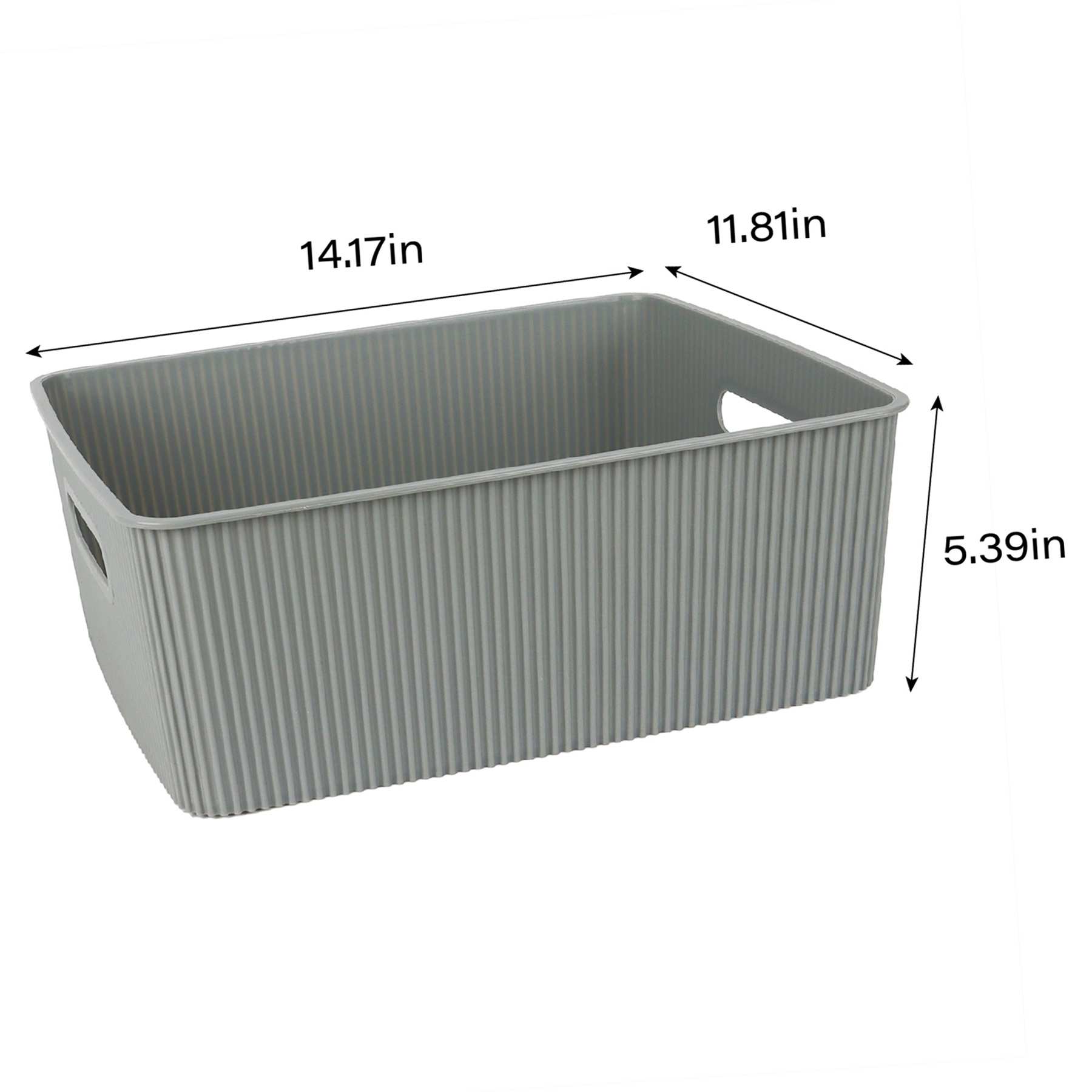Doric Grey Storage Basket, Medium
