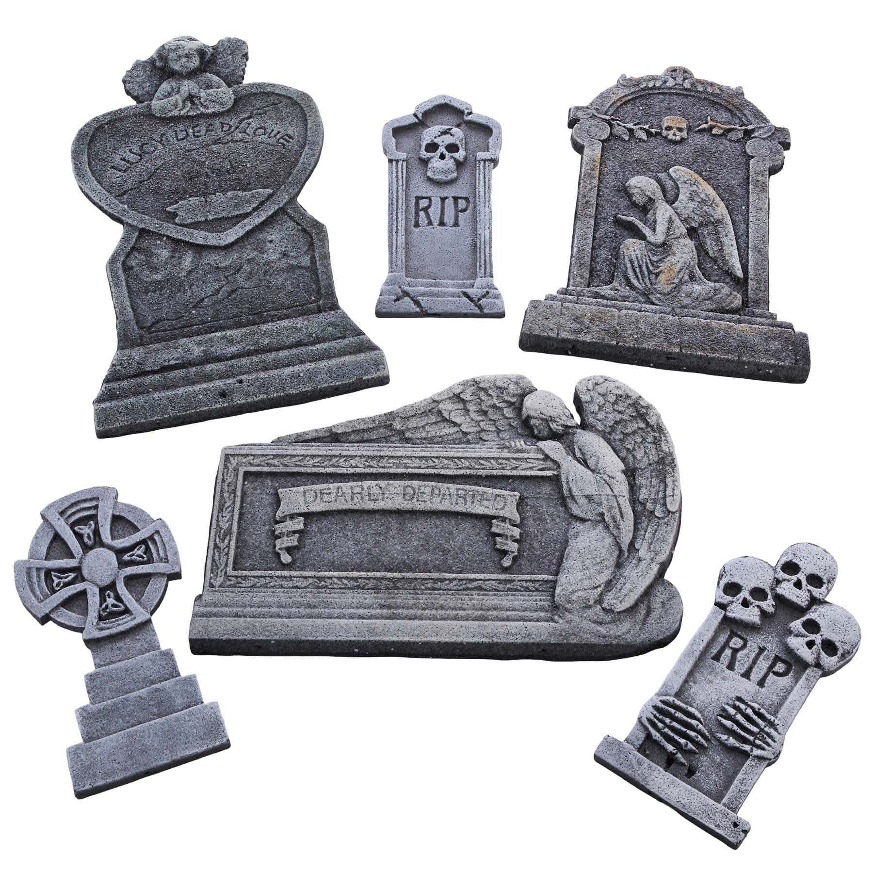 Set of 6 Tombstones, 21.1"