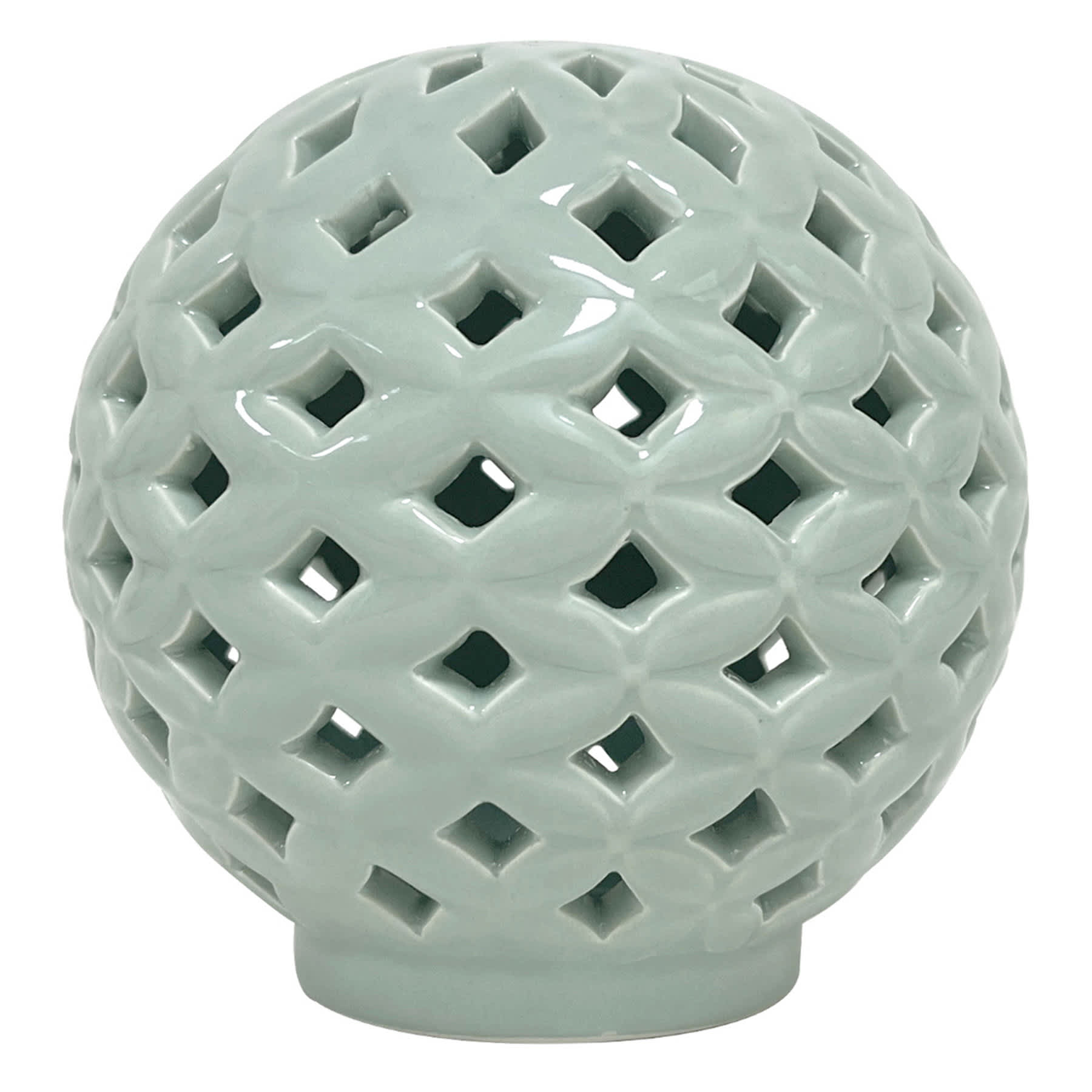Providence Green Cutout Ceramic Orb, 5"