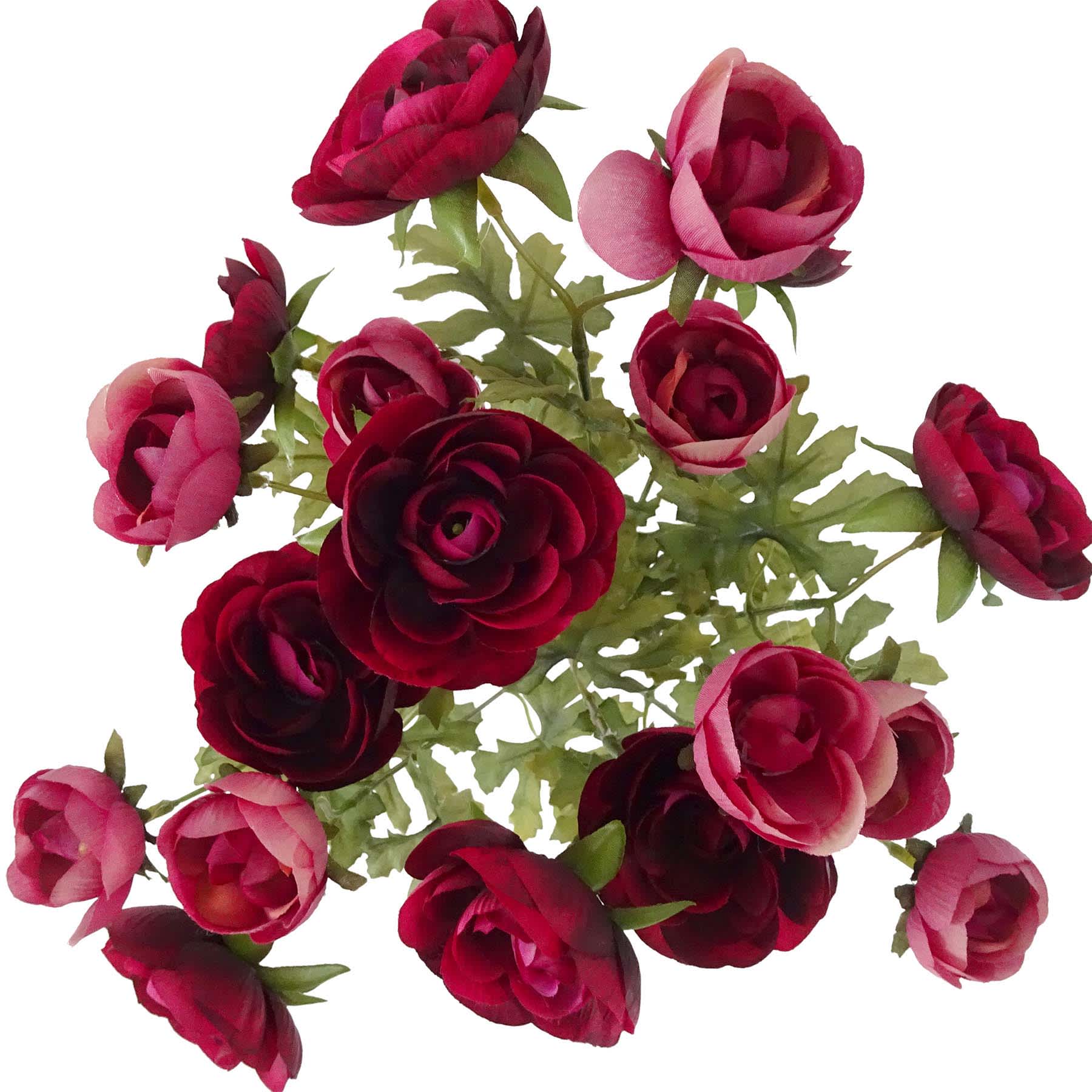 18-Head Red Ranunculus Bush