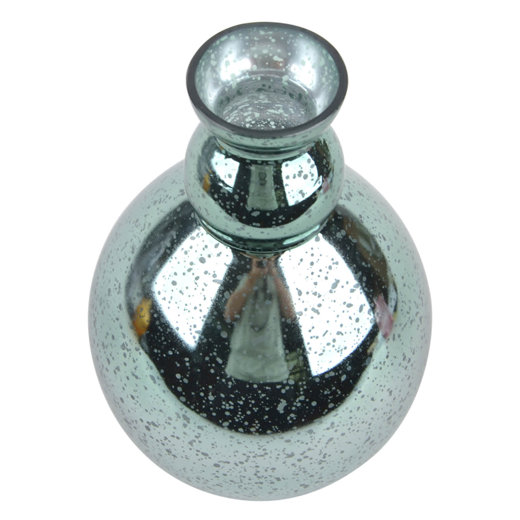 Found & Fable Light Green Mercury Glass Vase, 8"