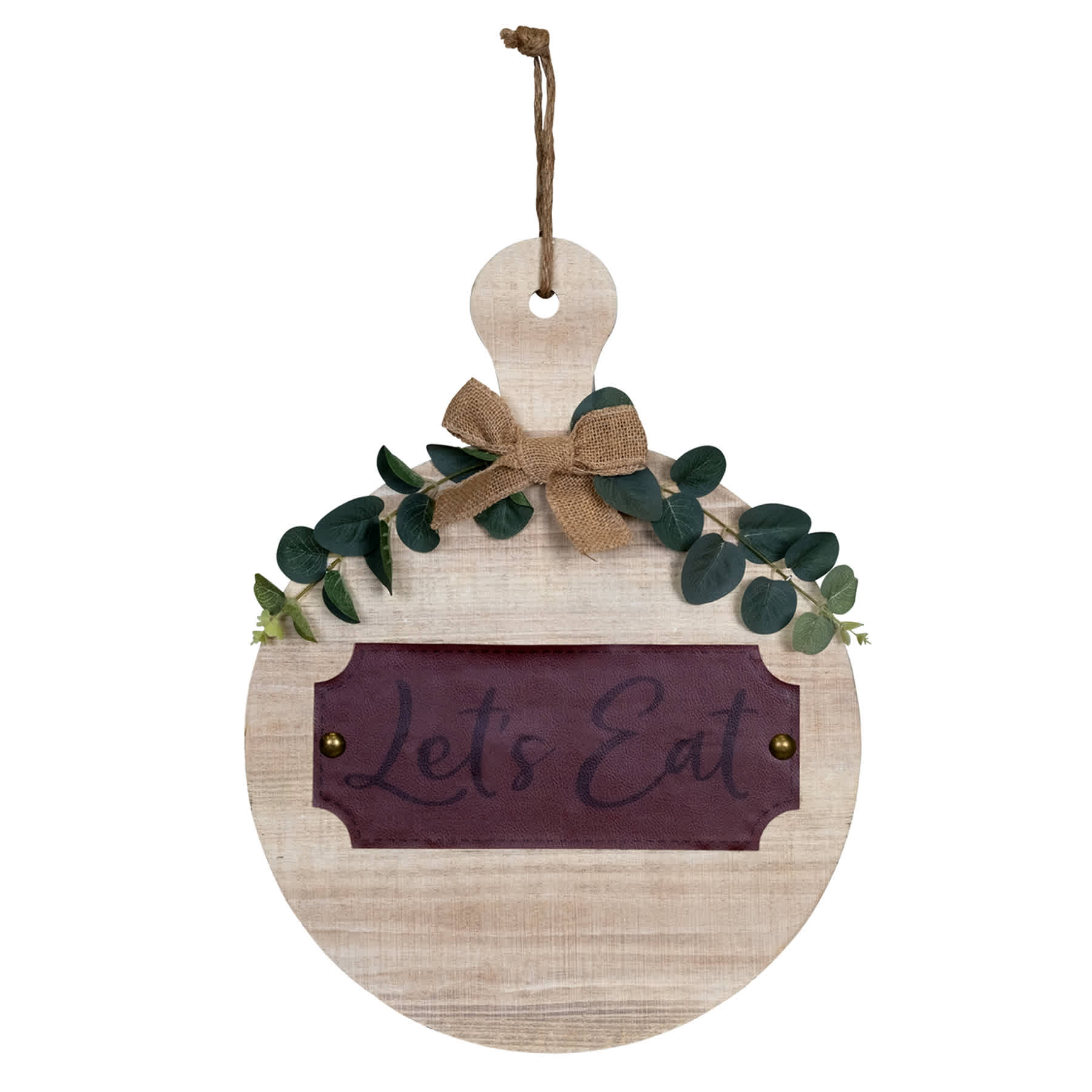 Lets Eat Faux Wood Wall Decor, 14x19