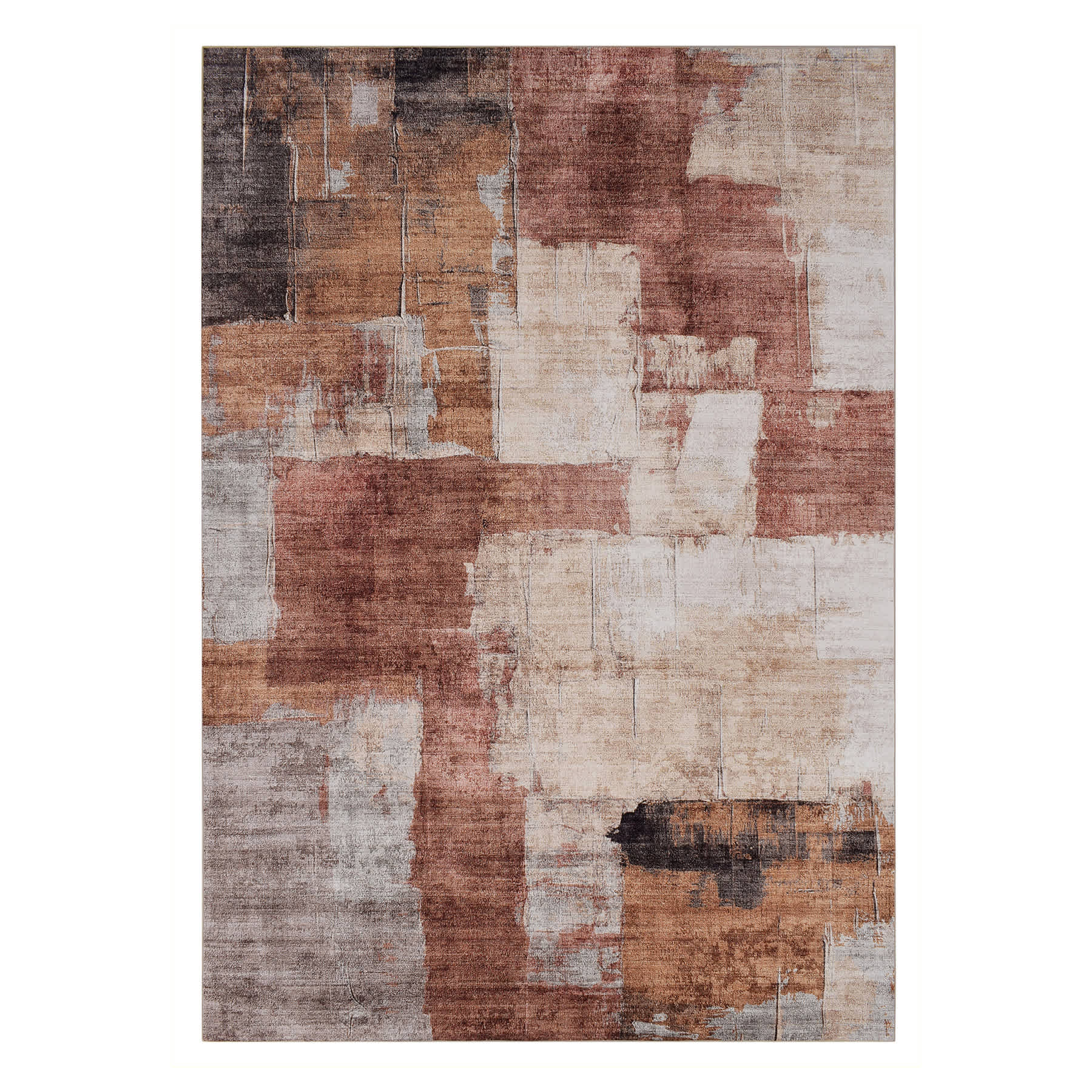 (D630) Fenix Natural Modern Splash Area Rug, 8x10