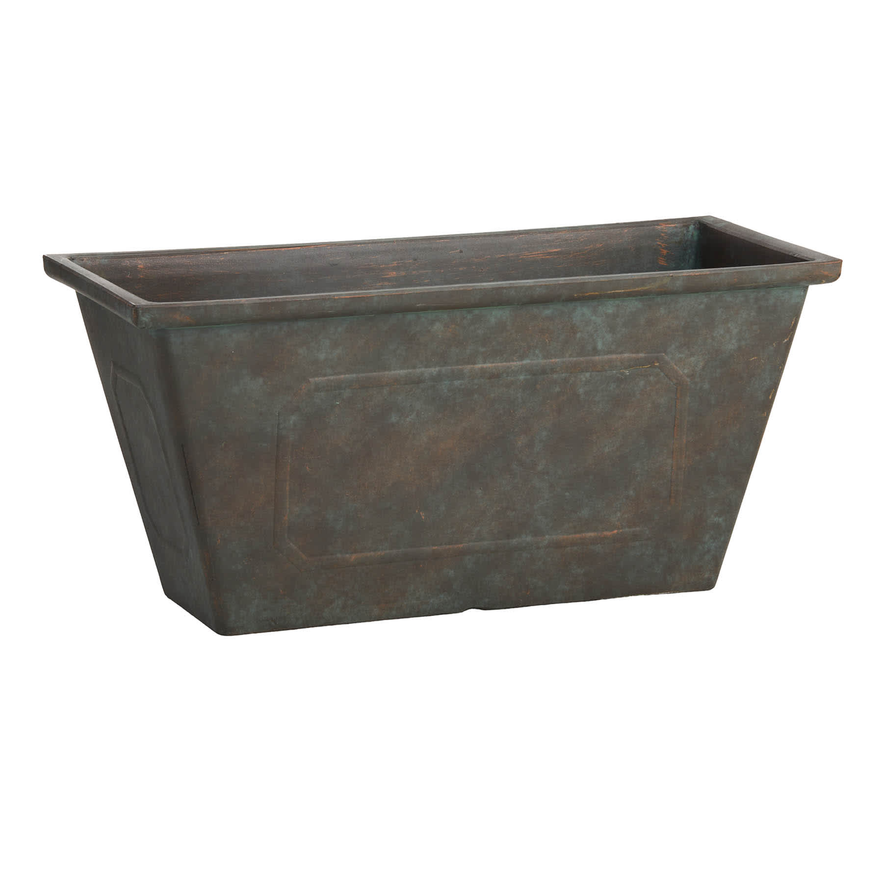 Verdigris Window Box Planter, Large