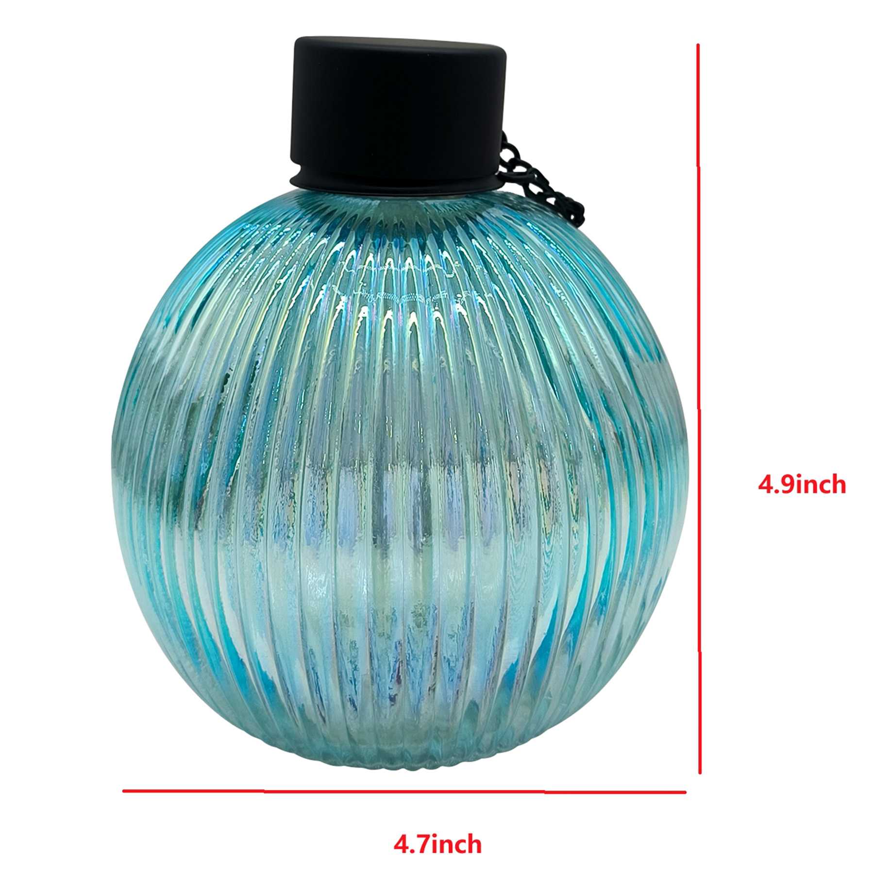 Blue Iridescent Glass Table Torch