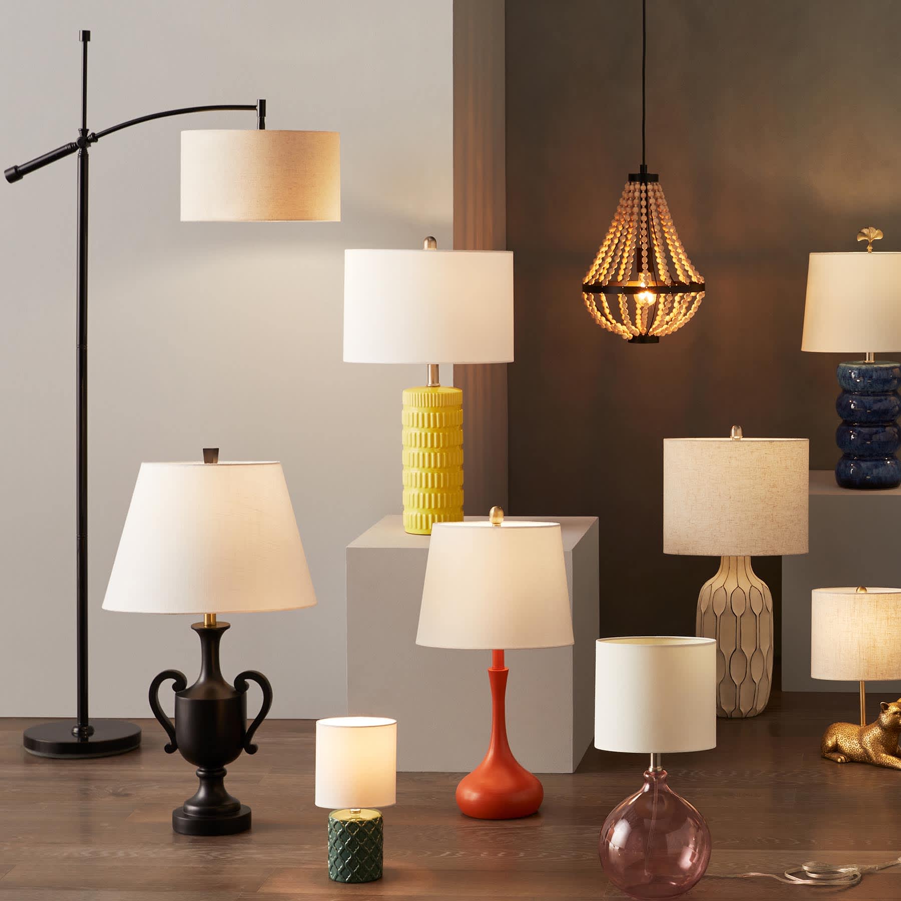 Honeybloom White Honeycomb Medium Table Lamp Base, 21"
