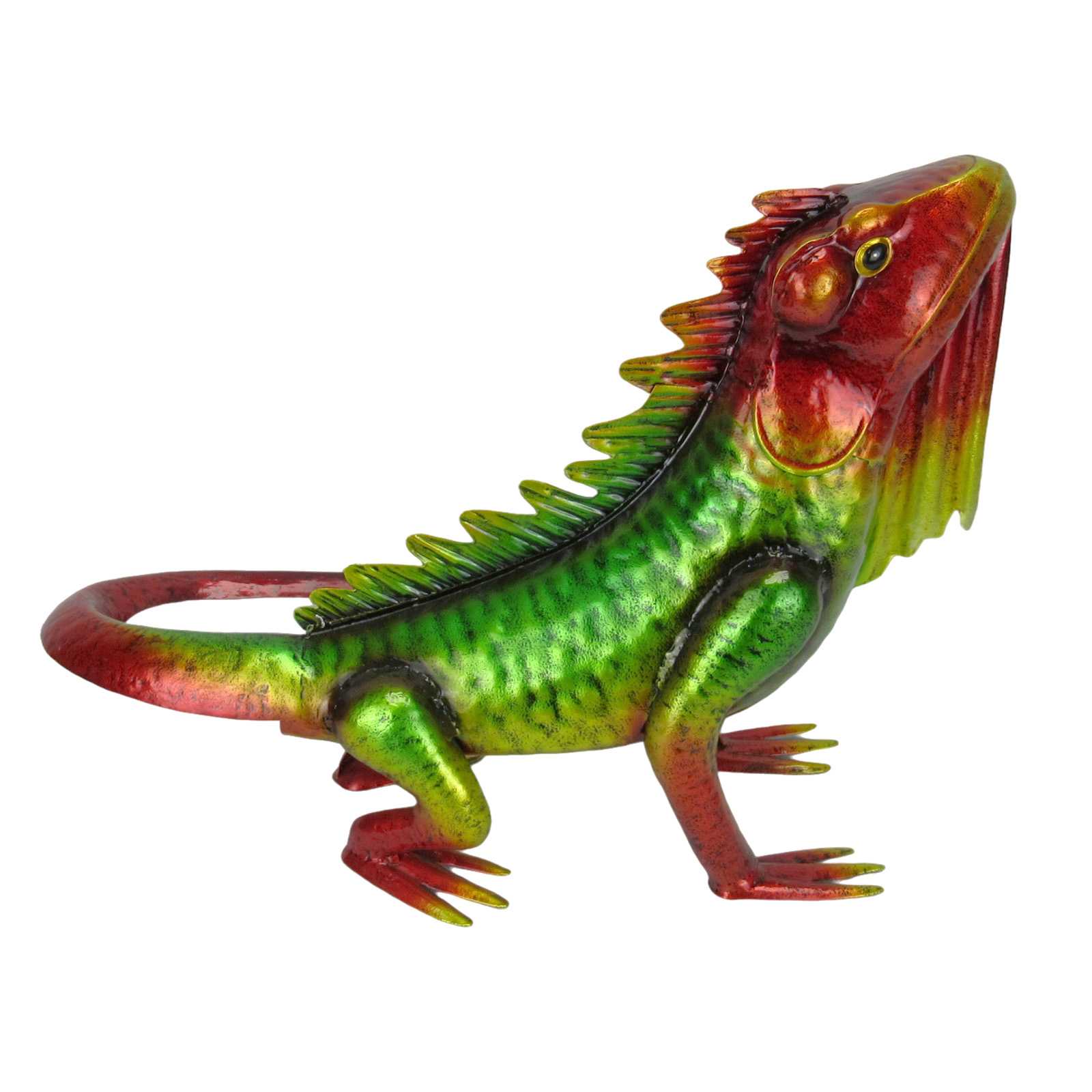 Metal Lizard Outdoor Garden Statue, 12"