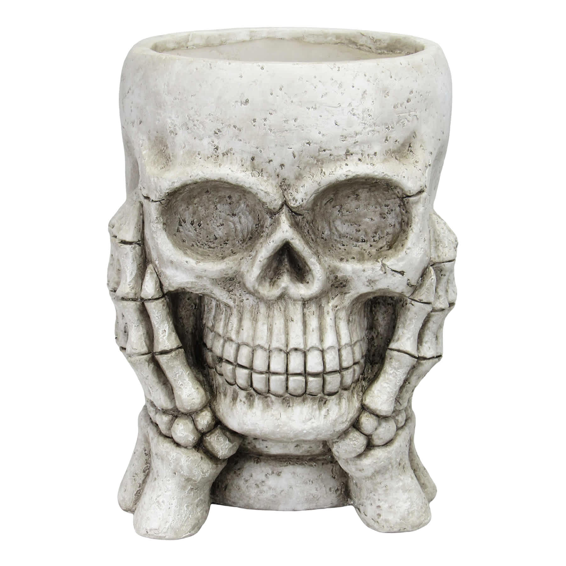 Skull & Hands Resin Planter, 19"