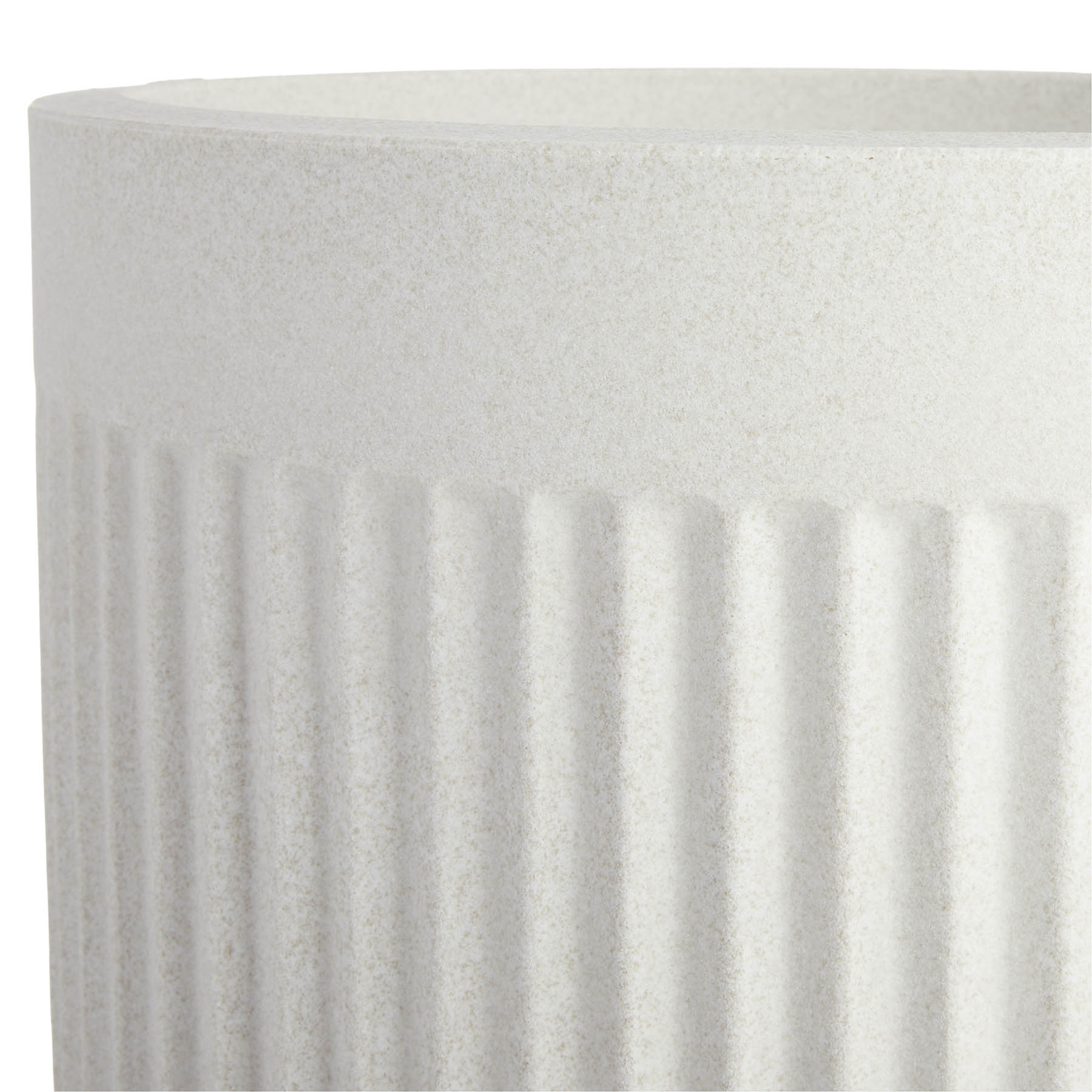 Japi Off-White Tall Fluted Outdoor Planter, Medium