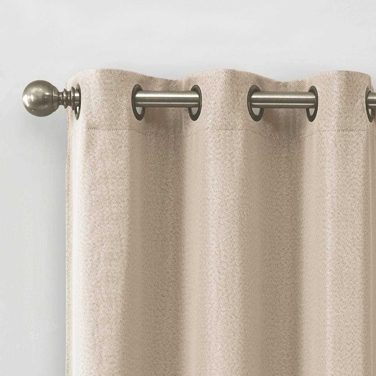 2-Pack Denver Beige Blackout Grommet Curtain Panels, 95"
