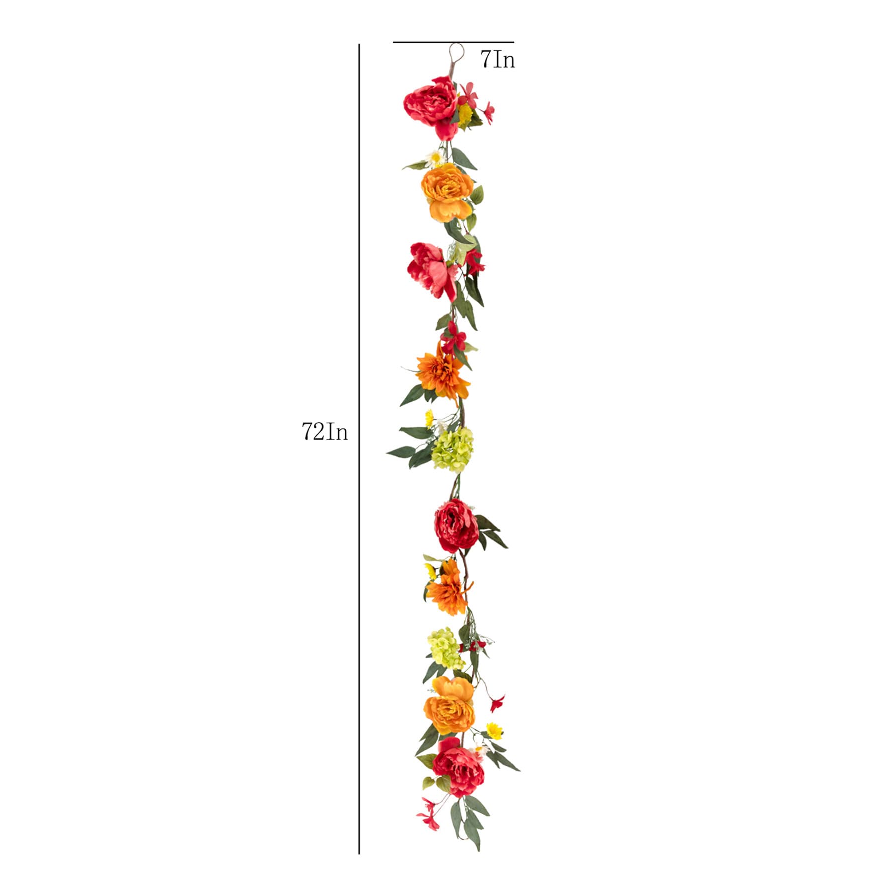 Mixed Peony & Dahlia Garland, 72"